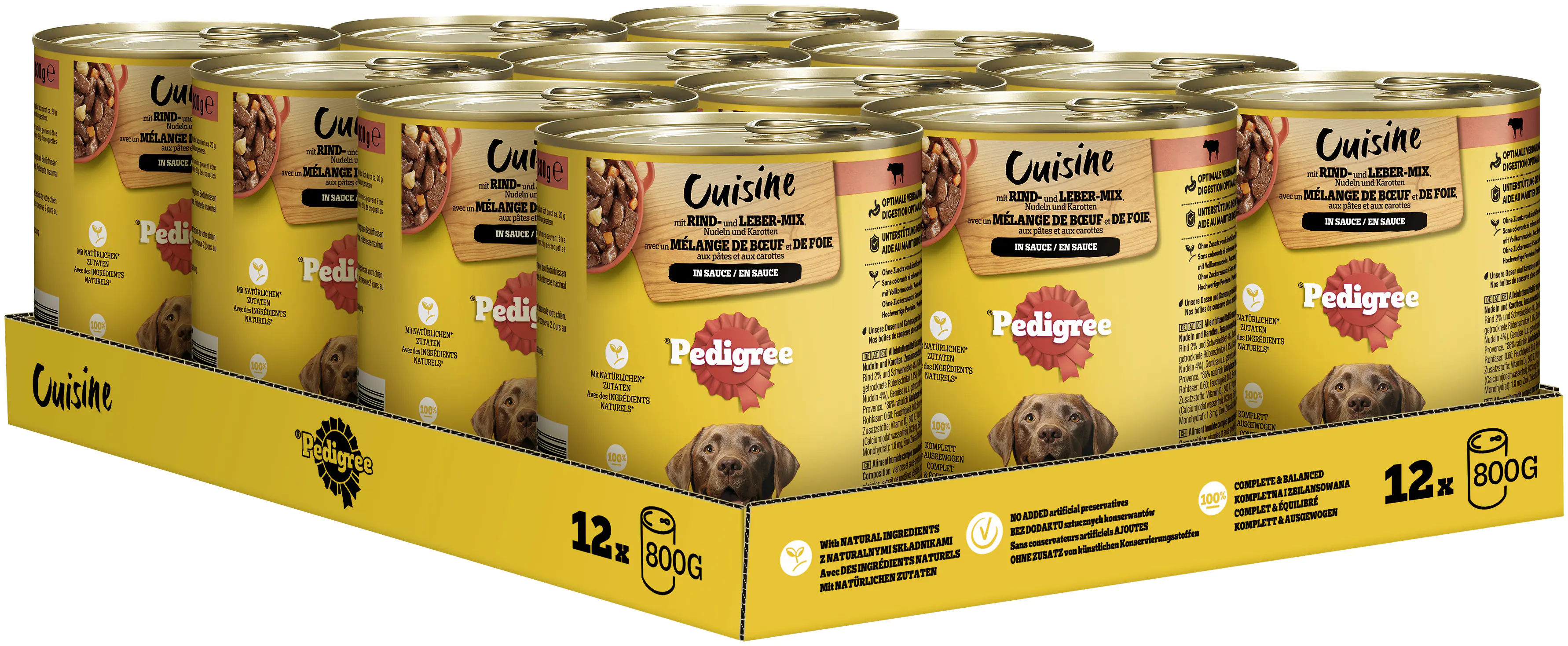 Pedigree Adult Cuisine in Sauce Rind, Nudeln & Karotten Hundefutter 800g Pedigree Adult Cuisine in Sauce Rind, Nudeln & Karotten Hundefutter 800g