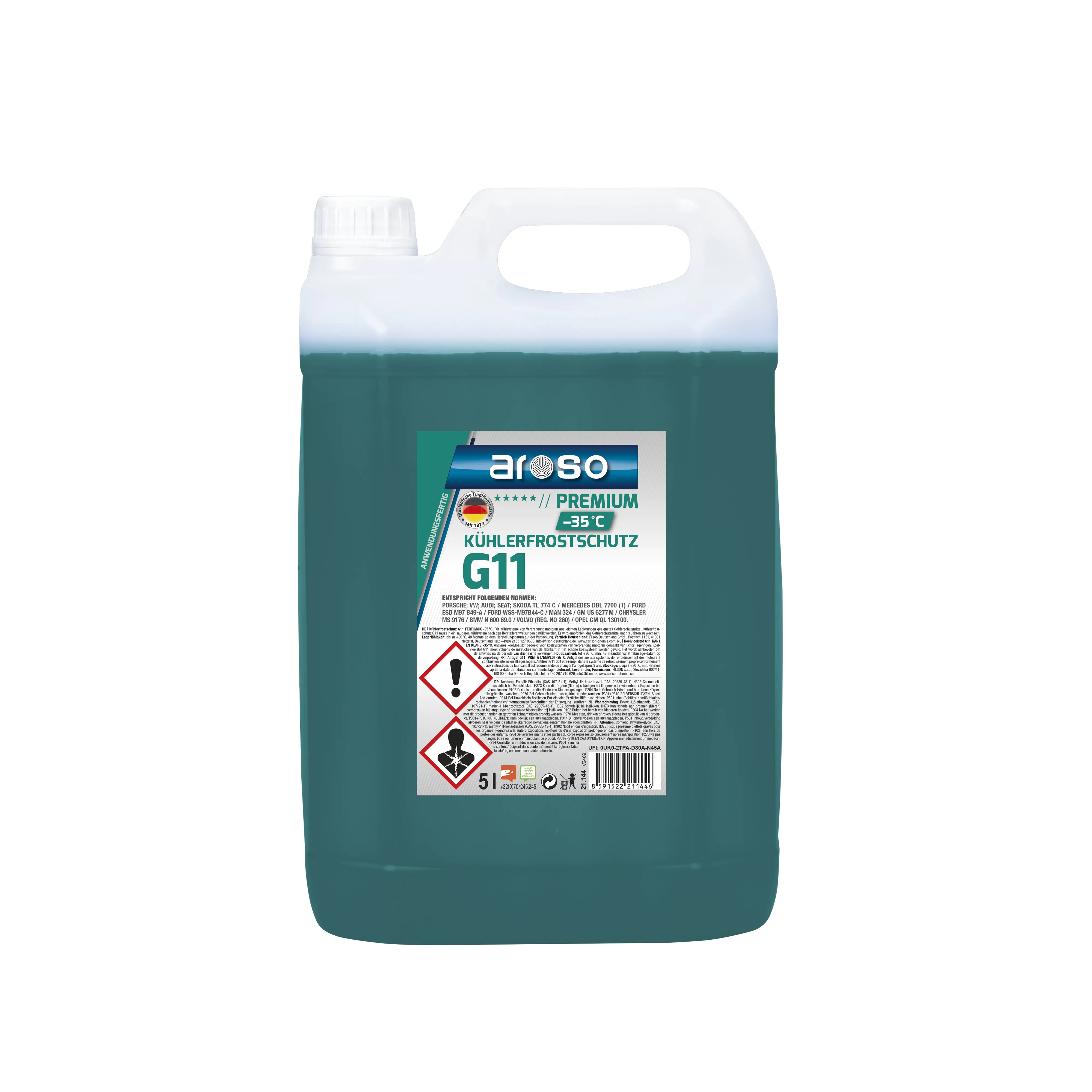 aroso Kühlerfrostschutz G11 Premium -35°C 5L