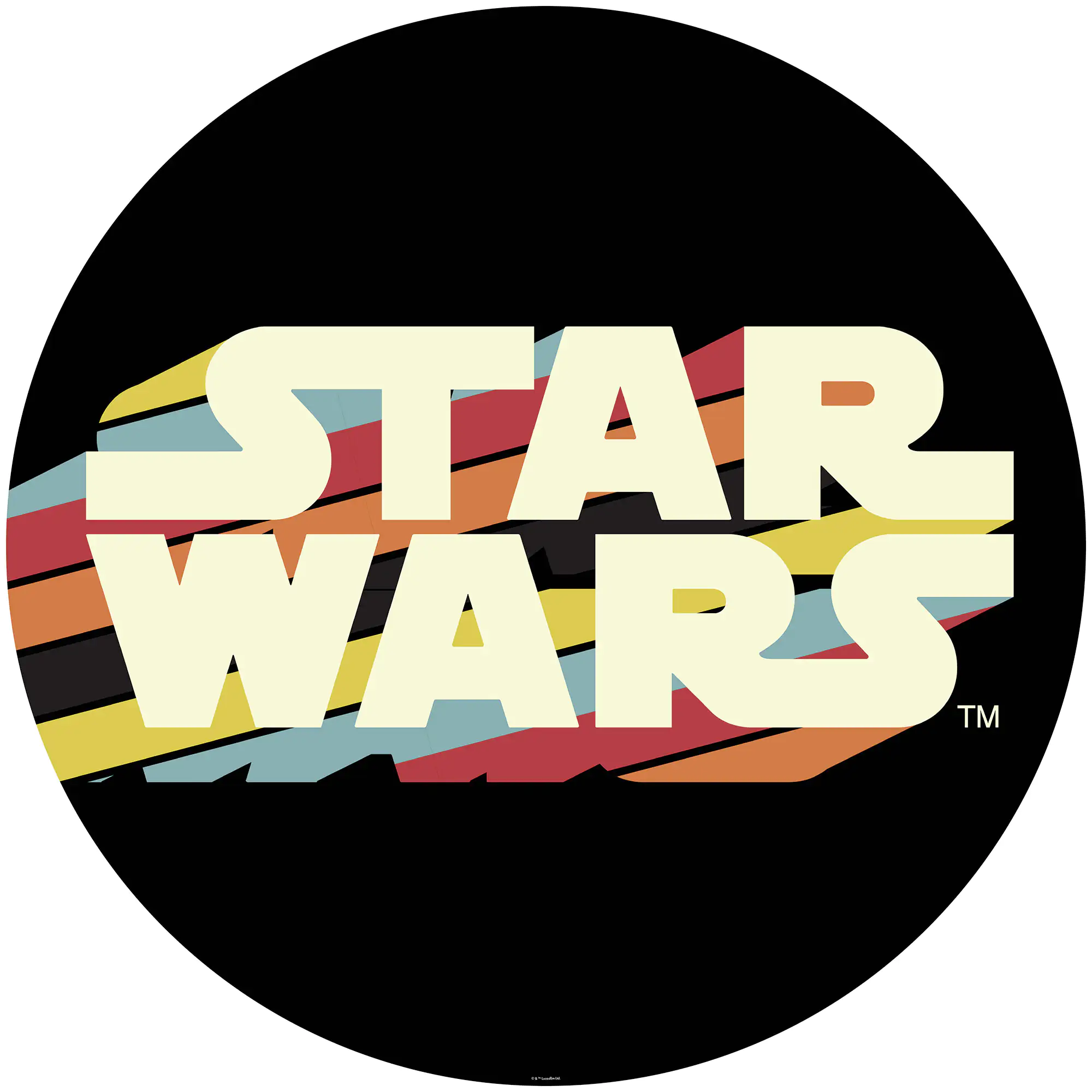 Komar Vlies Fototapete Dot Star Wars Typeface Ø 128 cm, selbstklebend Komar Vlies Fototapete Dot Star Wars Typeface Ø 128 cm, selbstklebend