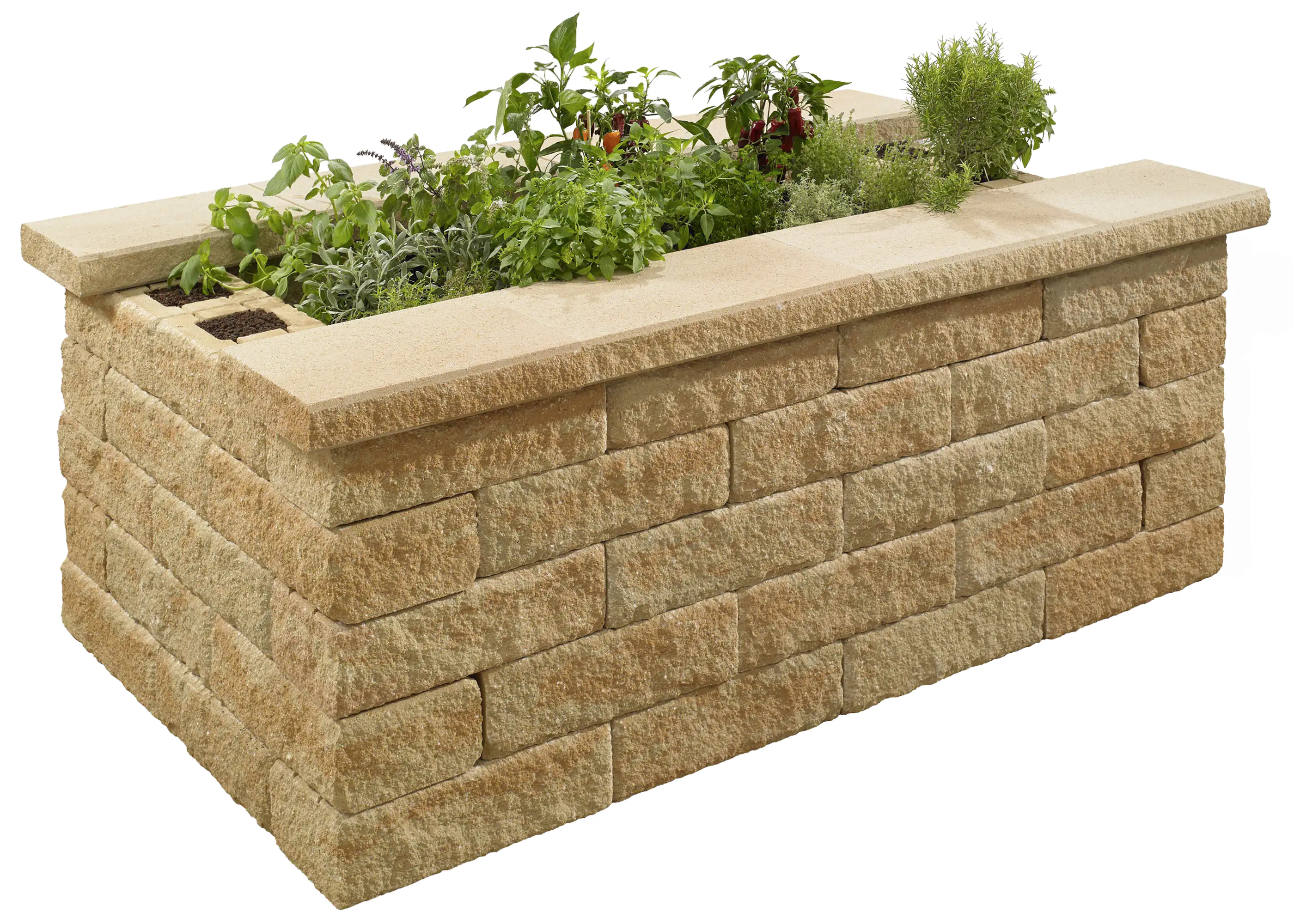 2077881026533_5 Kann Hochbeet-Set 1 Bruchstein 200 x 125 x 81 cm sandstein