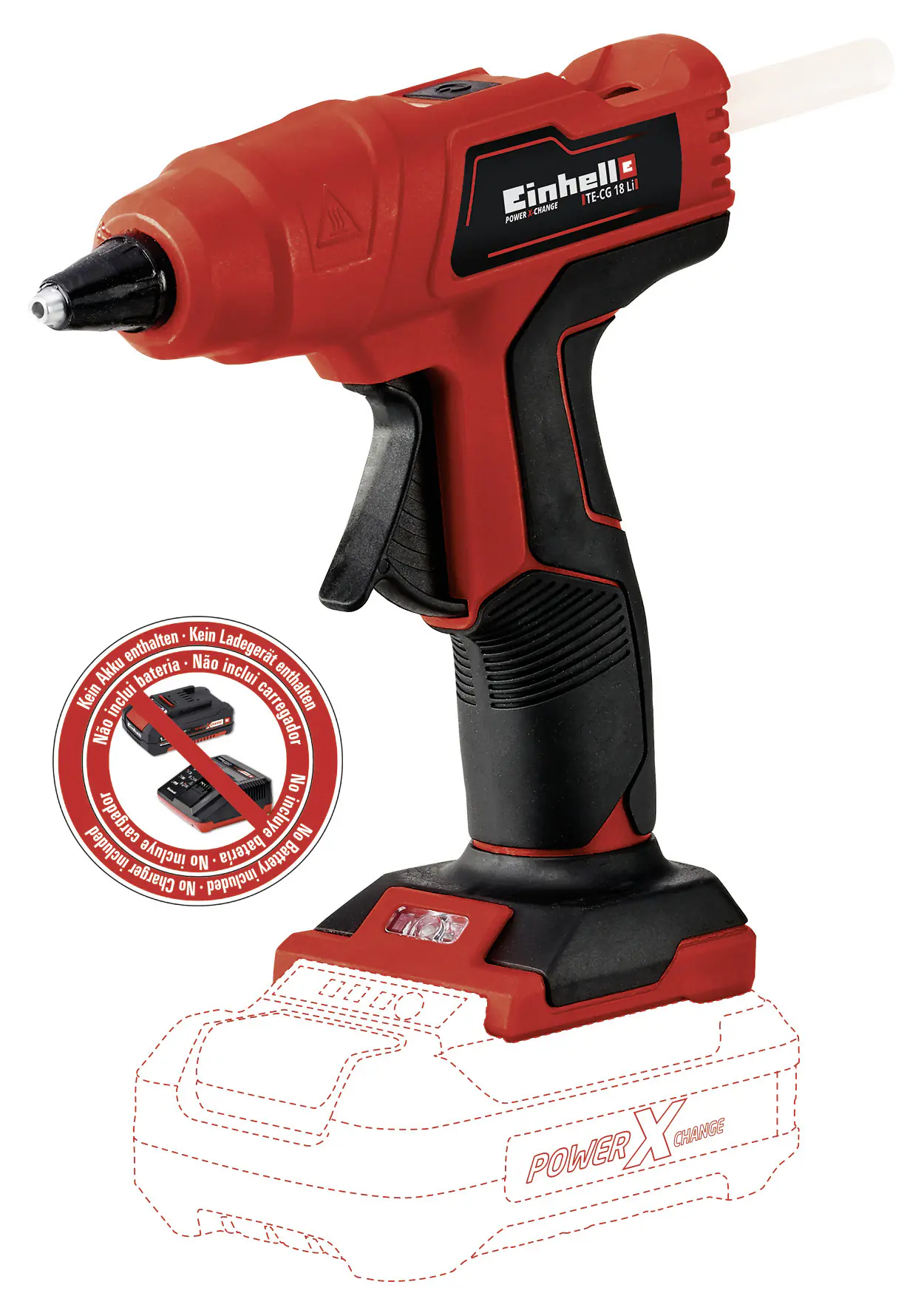 Einhell Expert Akku-Heißklebepistole TE-CG 18 Li Solo 18 V Einhell Expert Akku-Heißklebepistole TE-CG 18 Li Solo 18 V