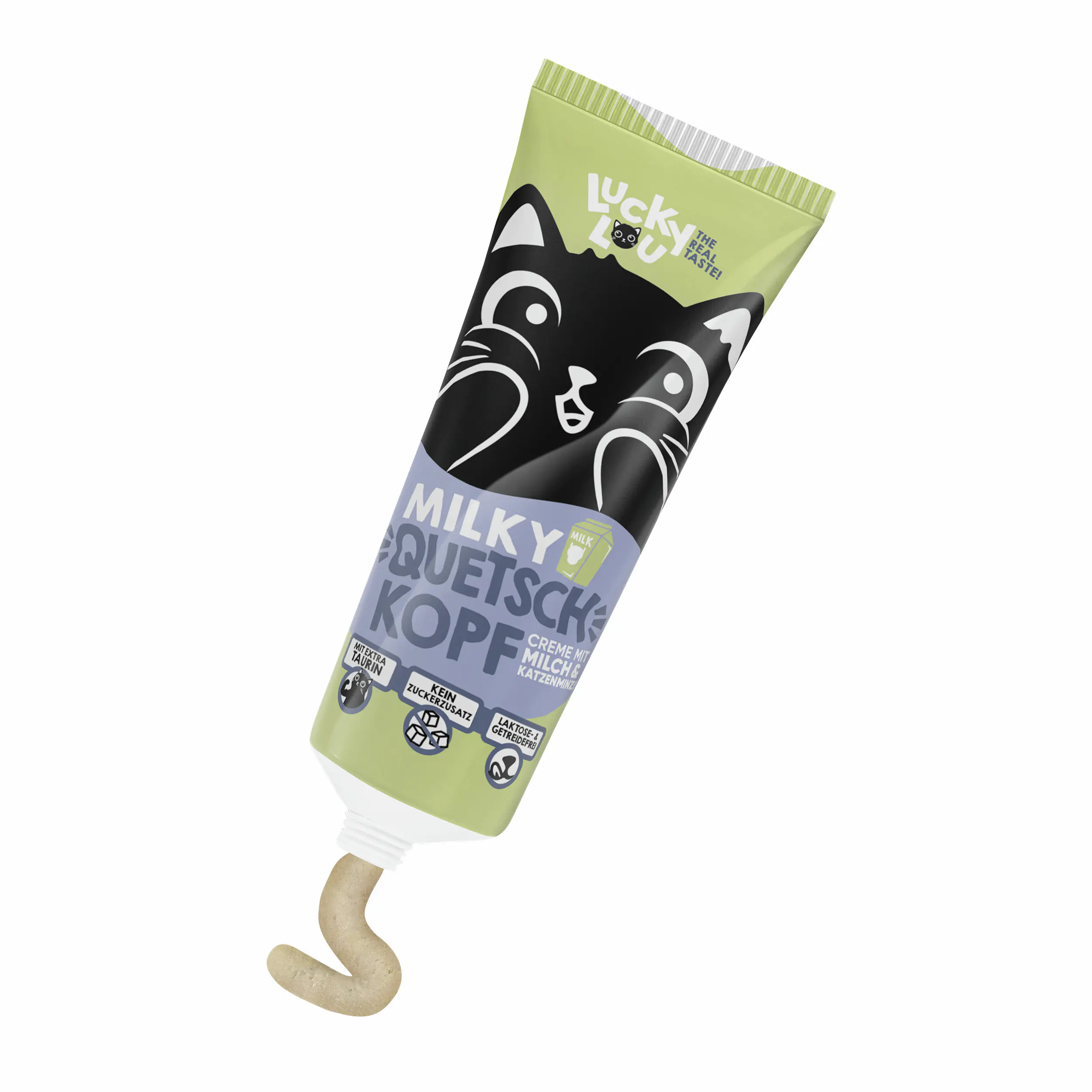 Lucky Lou Quetschkopf Katzensnack getreidefrei 75 g Milky