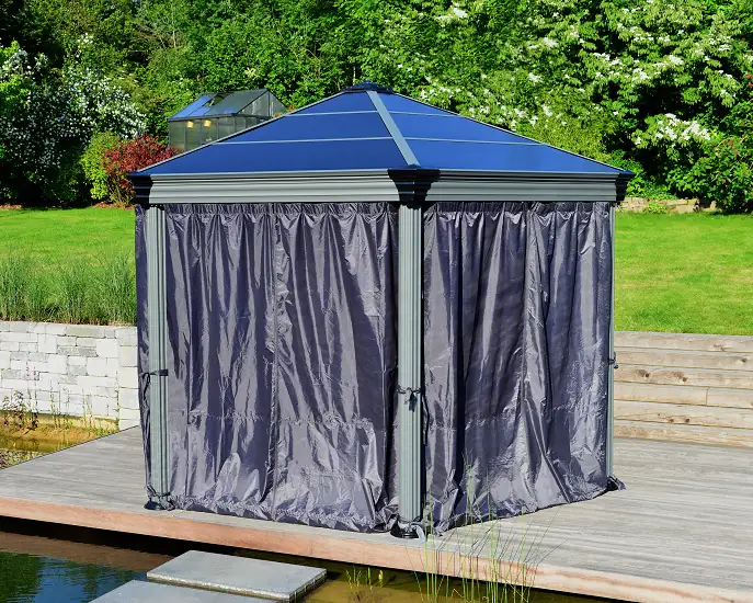 Canopia Pavillon Roma Vorhang-Set 225x235 cm, grau Canopia Pavillon Roma Vorhang-Set 225x235 cm, grau