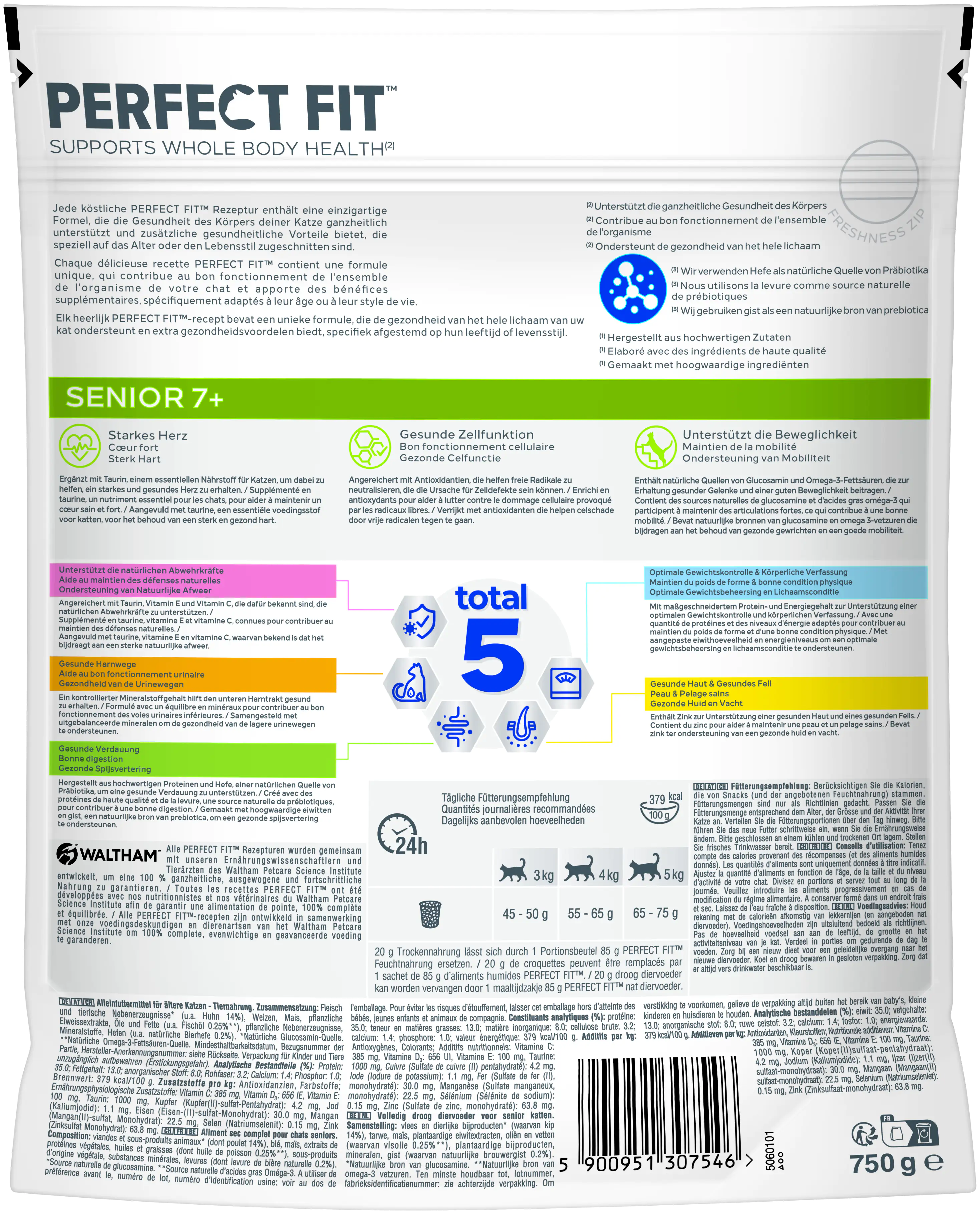 Perfect Fit Senior 7+ mit Huhn Katzenfutter 750g Perfect Fit Senior 7+ mit Huhn Katzenfutter 750g