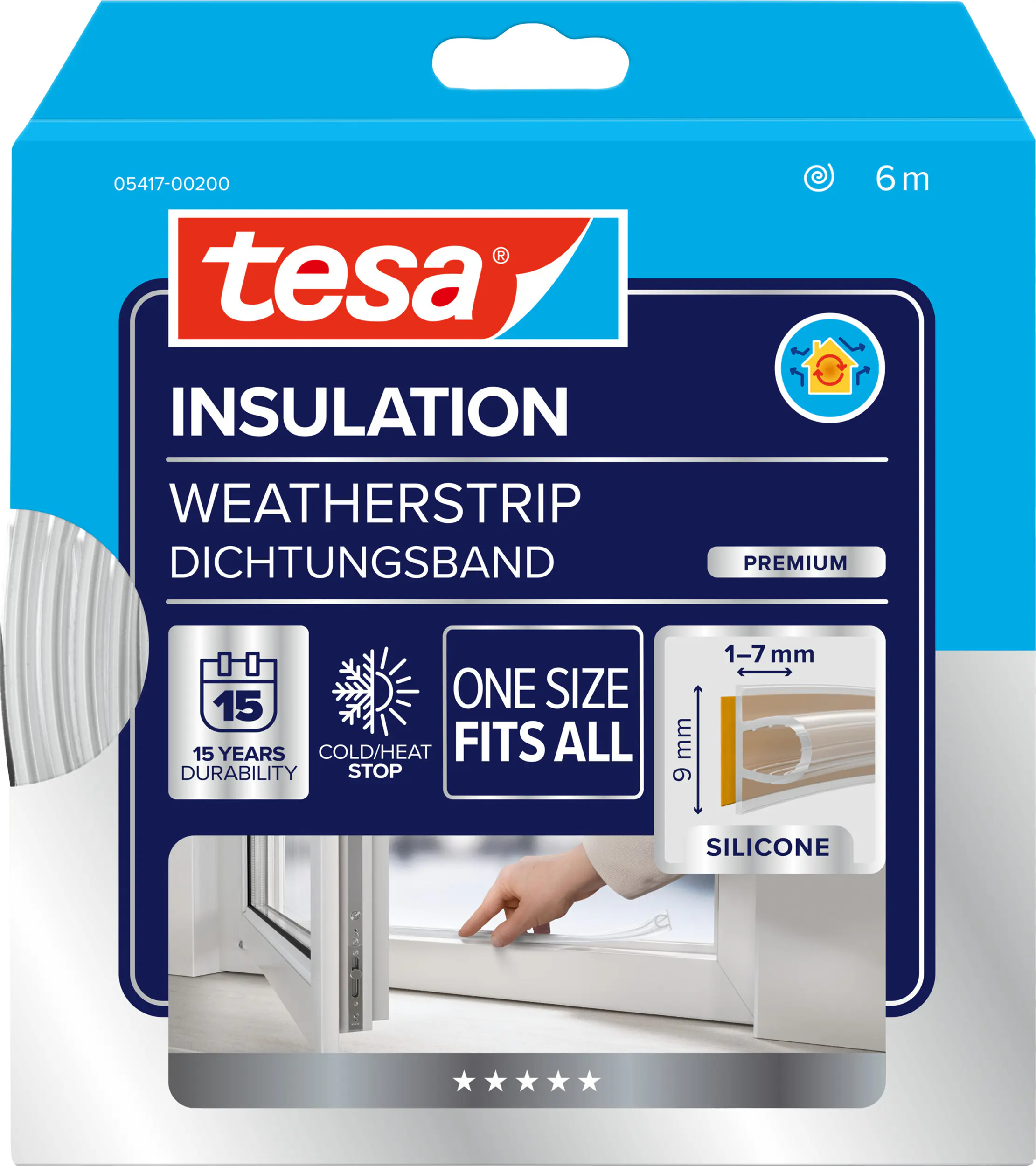 tesa Moll Dichtungsprofil Super Flex 6 m, transparent