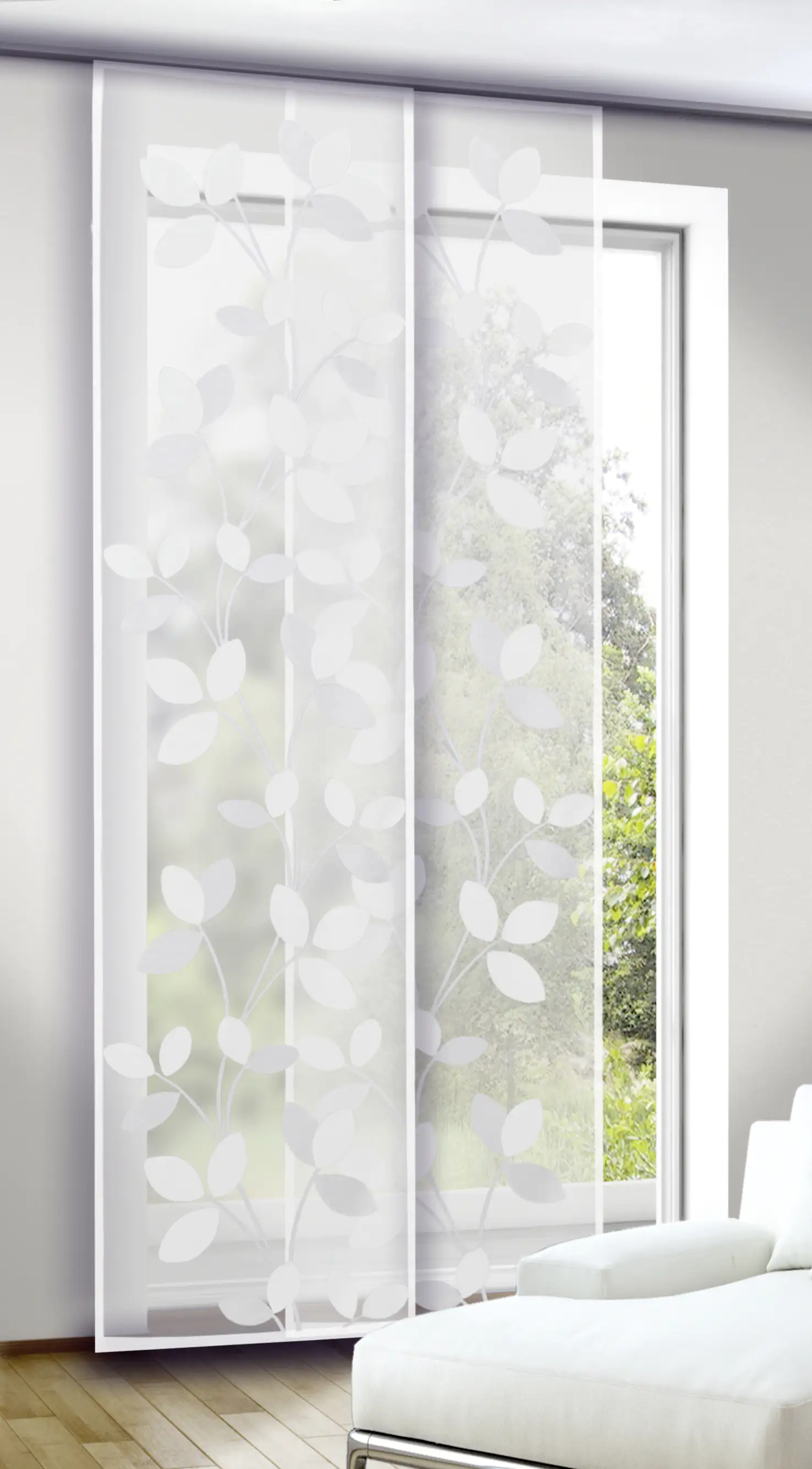 Neusser Collection Flächenvorhang Carina weiß-grau, 60 x 245 cm Neusser Collection Flächenvorhang Carina weiß-grau, 60 x 245 cm