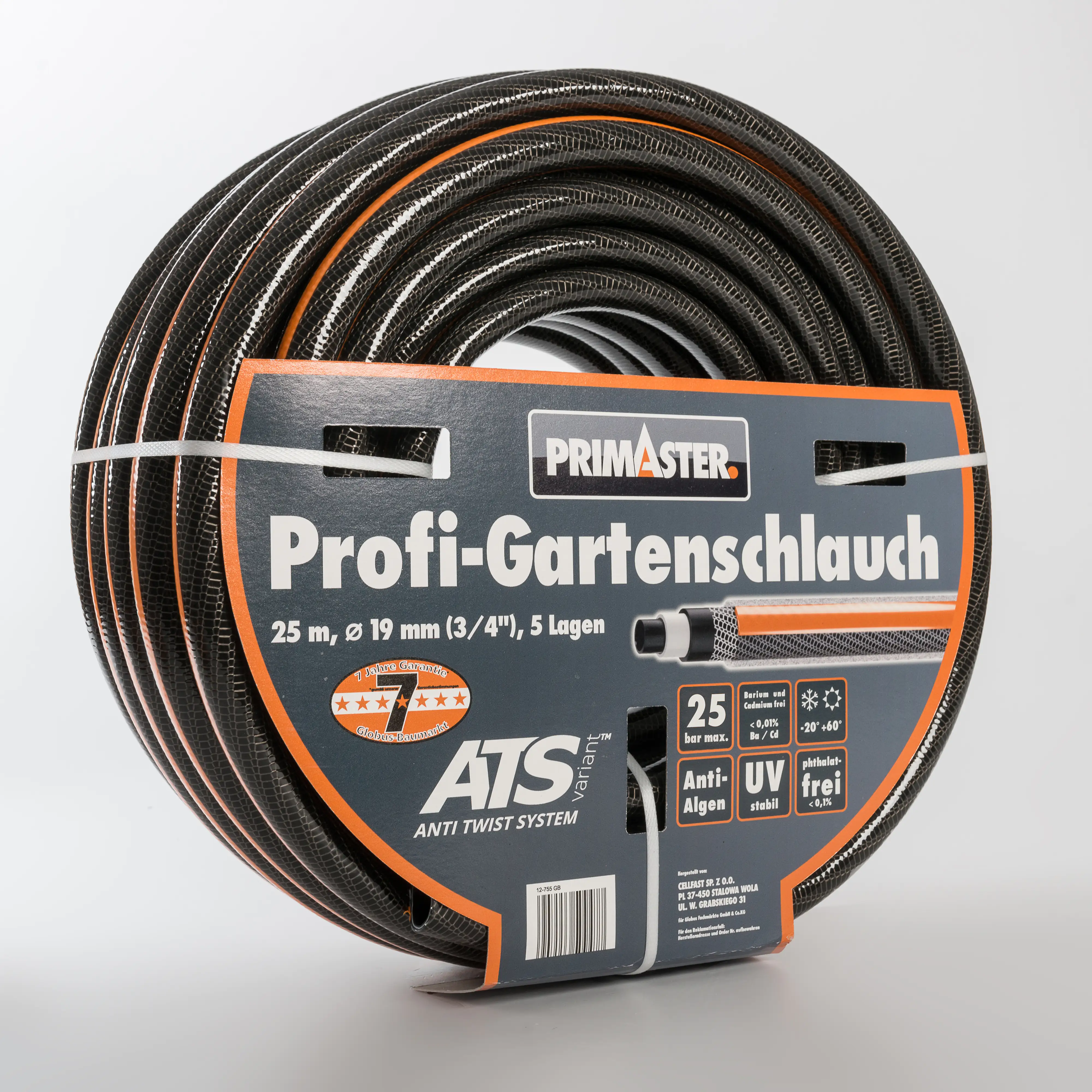 Primaster Profi-Gartenschlauch 25 m Ø 19 mm (3/4") Primaster Profi-Gartenschlauch 25 m Ø 19 mm (3/4")