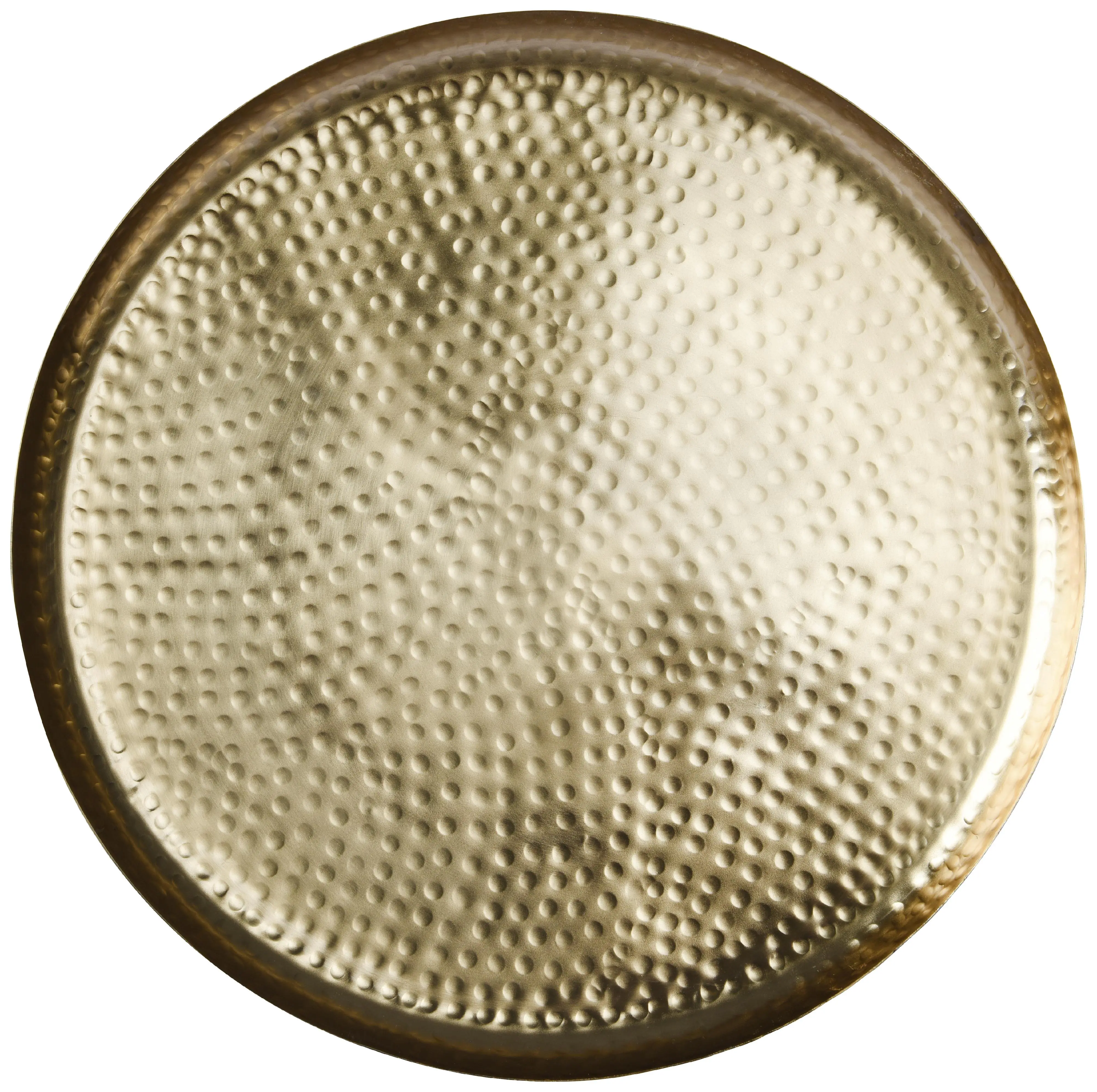 Kaemingk Dekoteller aus Eisen goldfarben Ø 45 cm