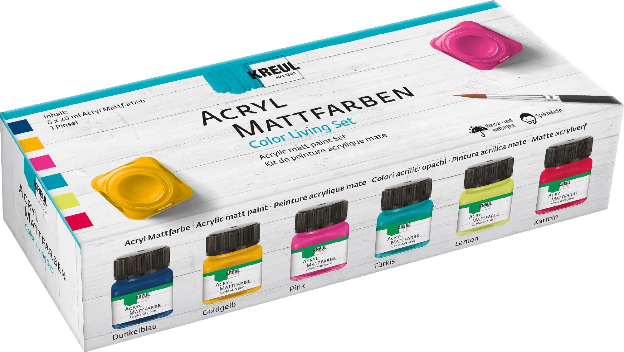 Kreul Acryl Mattfarben Set Color Living 6 x 20 ml