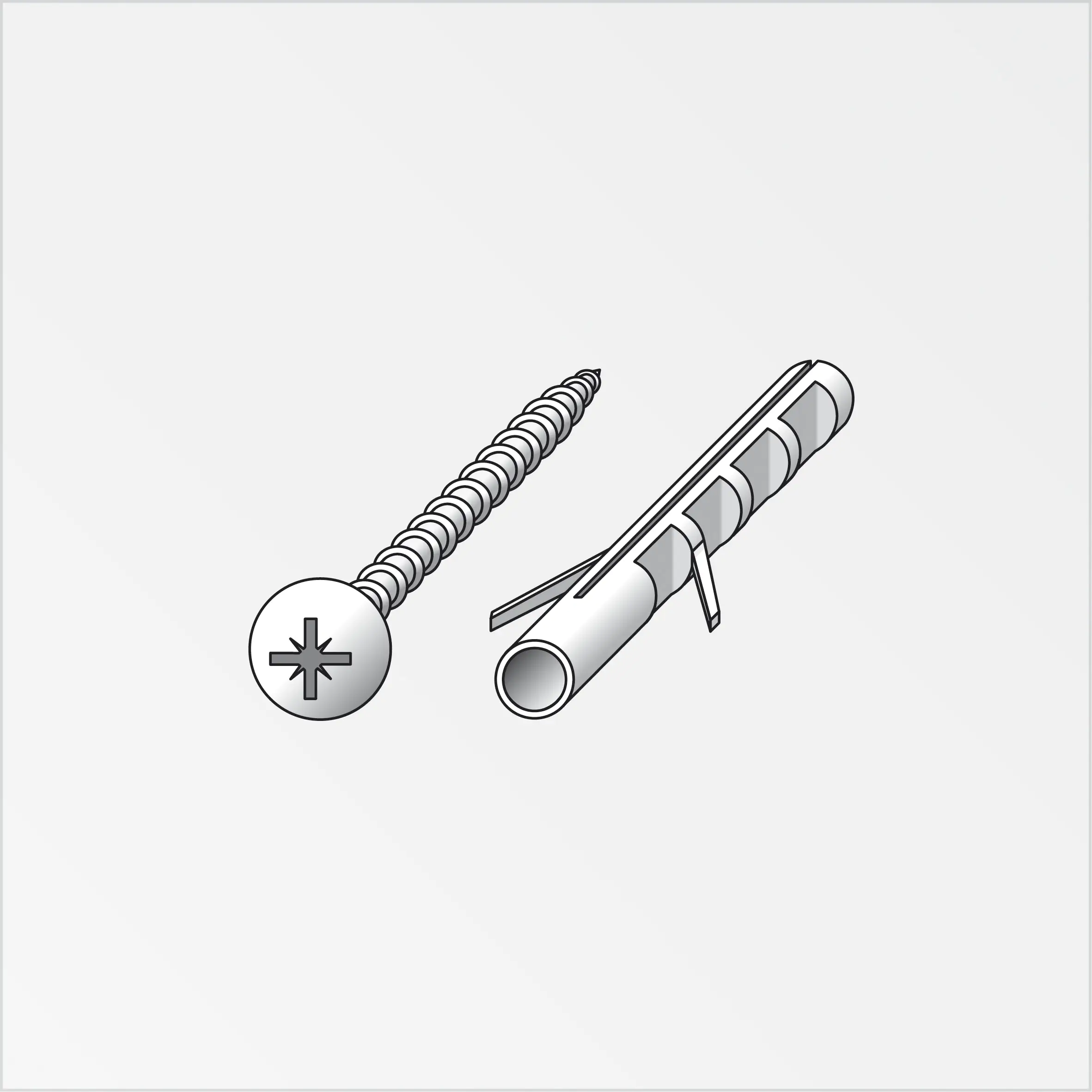 alfer Schrauben und Dübel 3.5 x 40 mm Stahl verzinkt - 10 Stk.