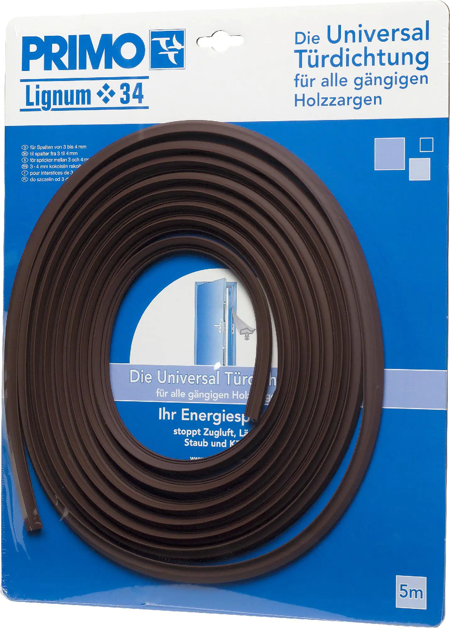 Primo Universaldichtung Holzzarge Lignum 34 mahagoni, 5 Meter