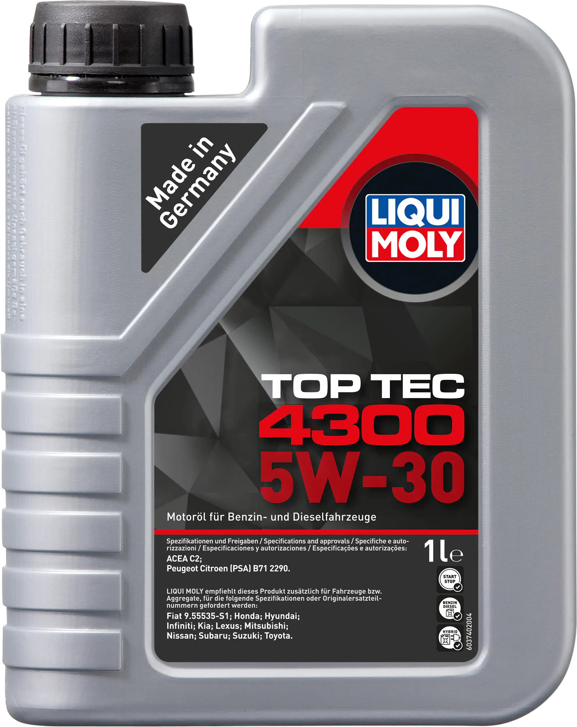 Liqui Moly Motoröl Top Tec 4300 SAE 5W-30 1 L Liqui Moly Motoröl Top Tec 4300 SAE 5W-30 1 L