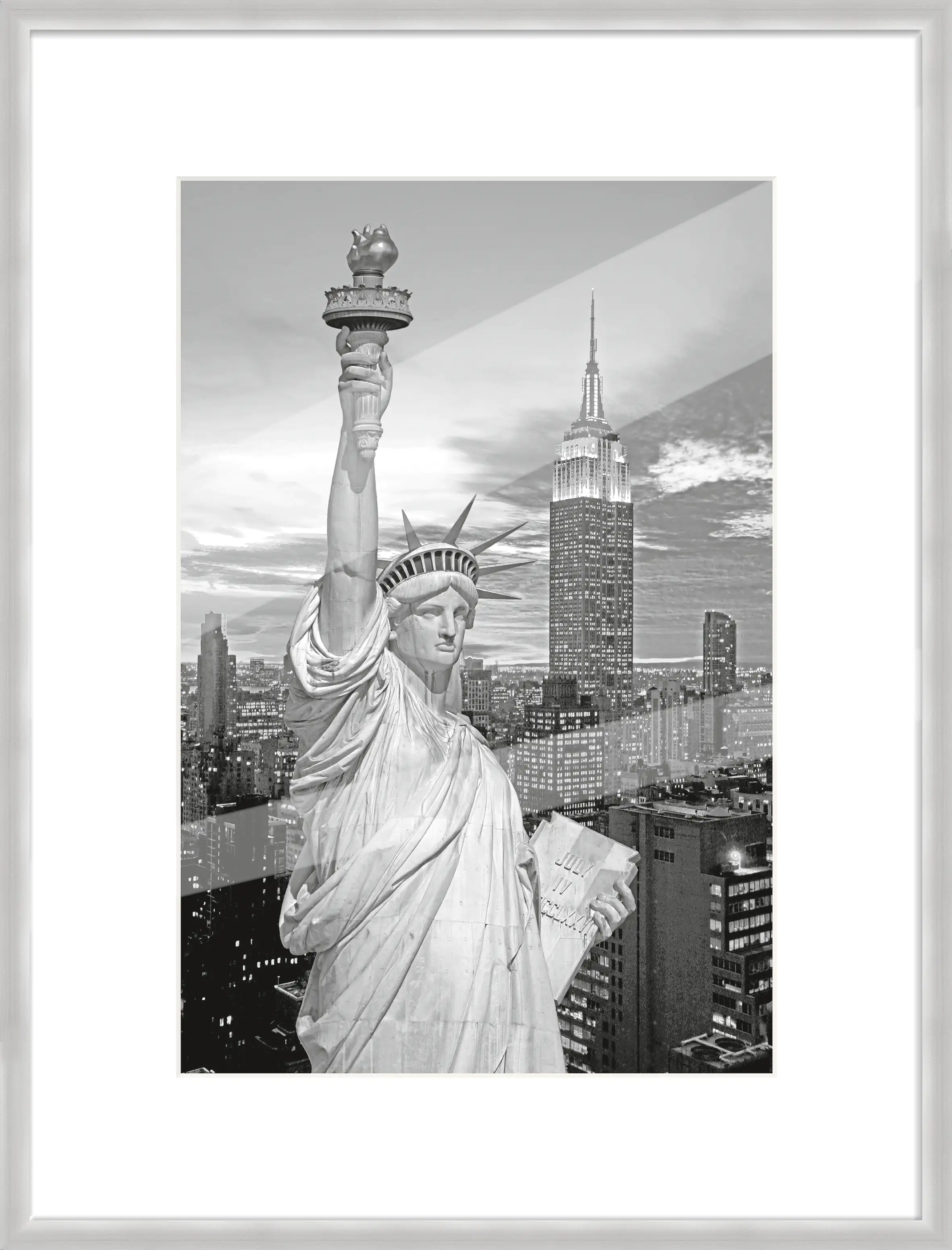 Alu Bilderrahmen Premium silber 60 x 80 cm