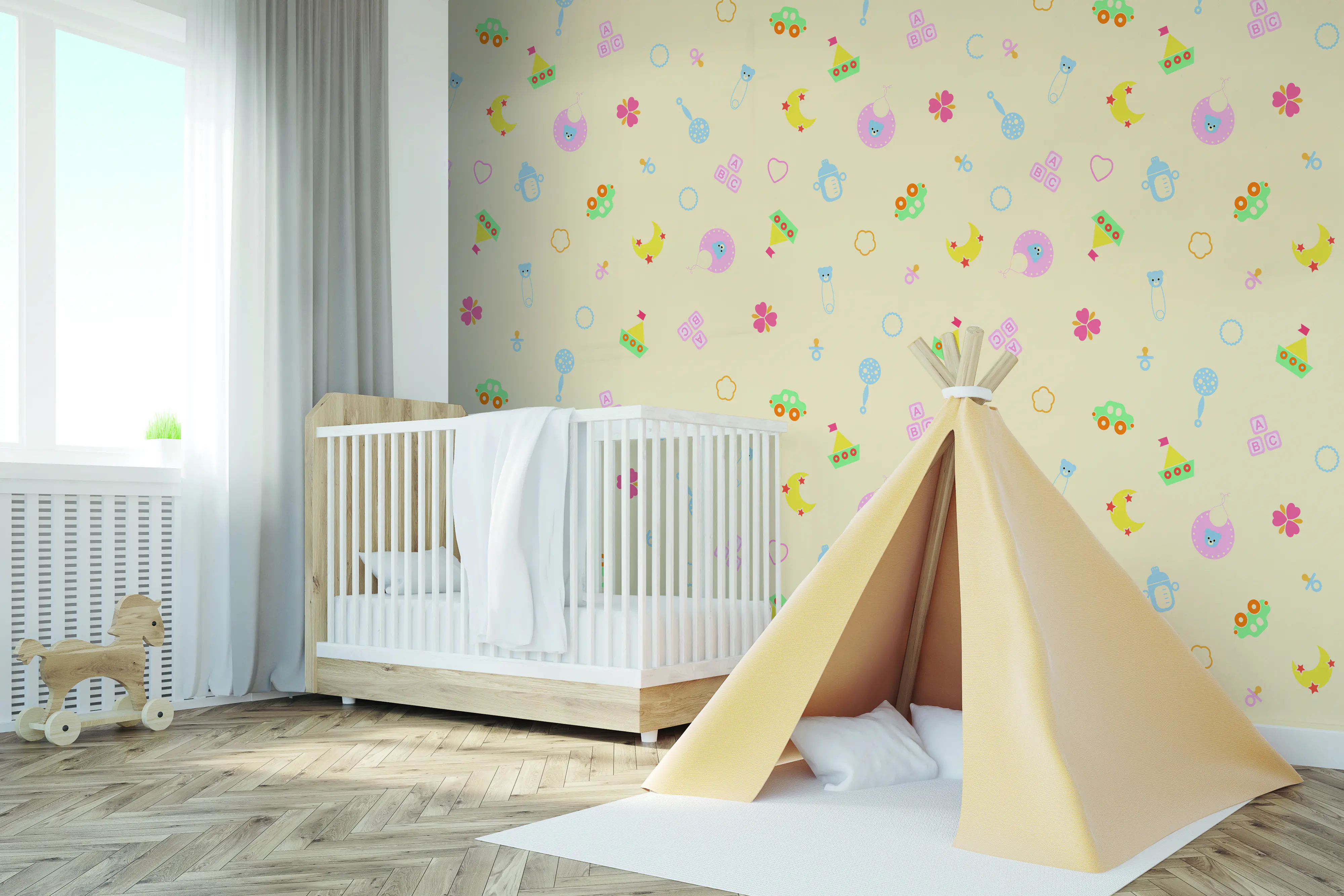 Neuhofer Akustikpaneel Babywall 240 x 56 x 0,8 cm