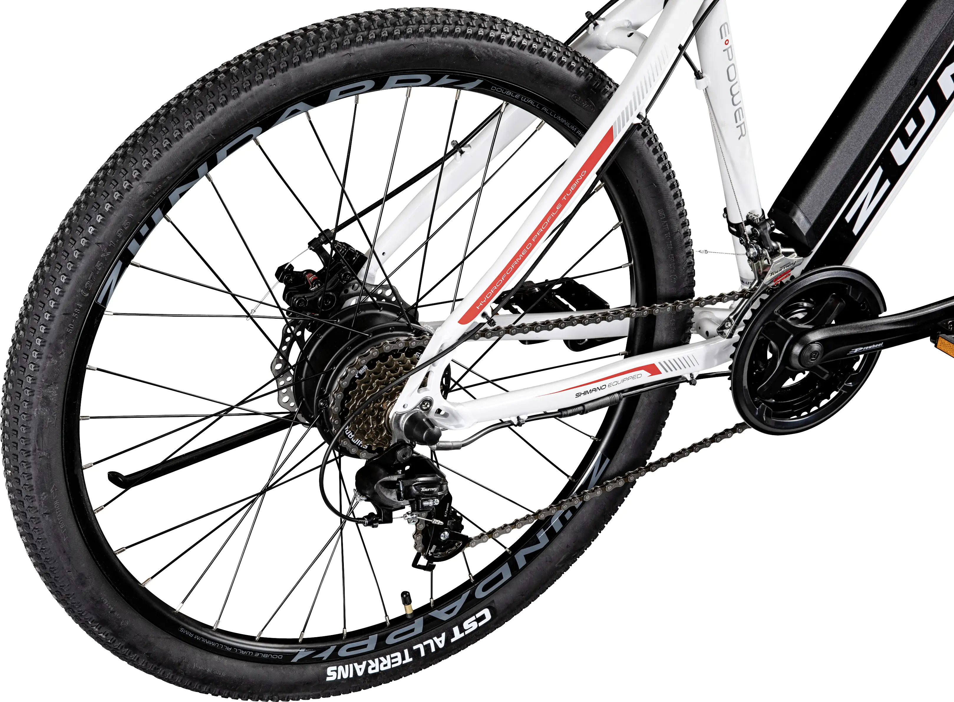 Zündapp E-Bike MTB Z801 27,5 Zoll 21-Gang 418 Wh schwarz weiß