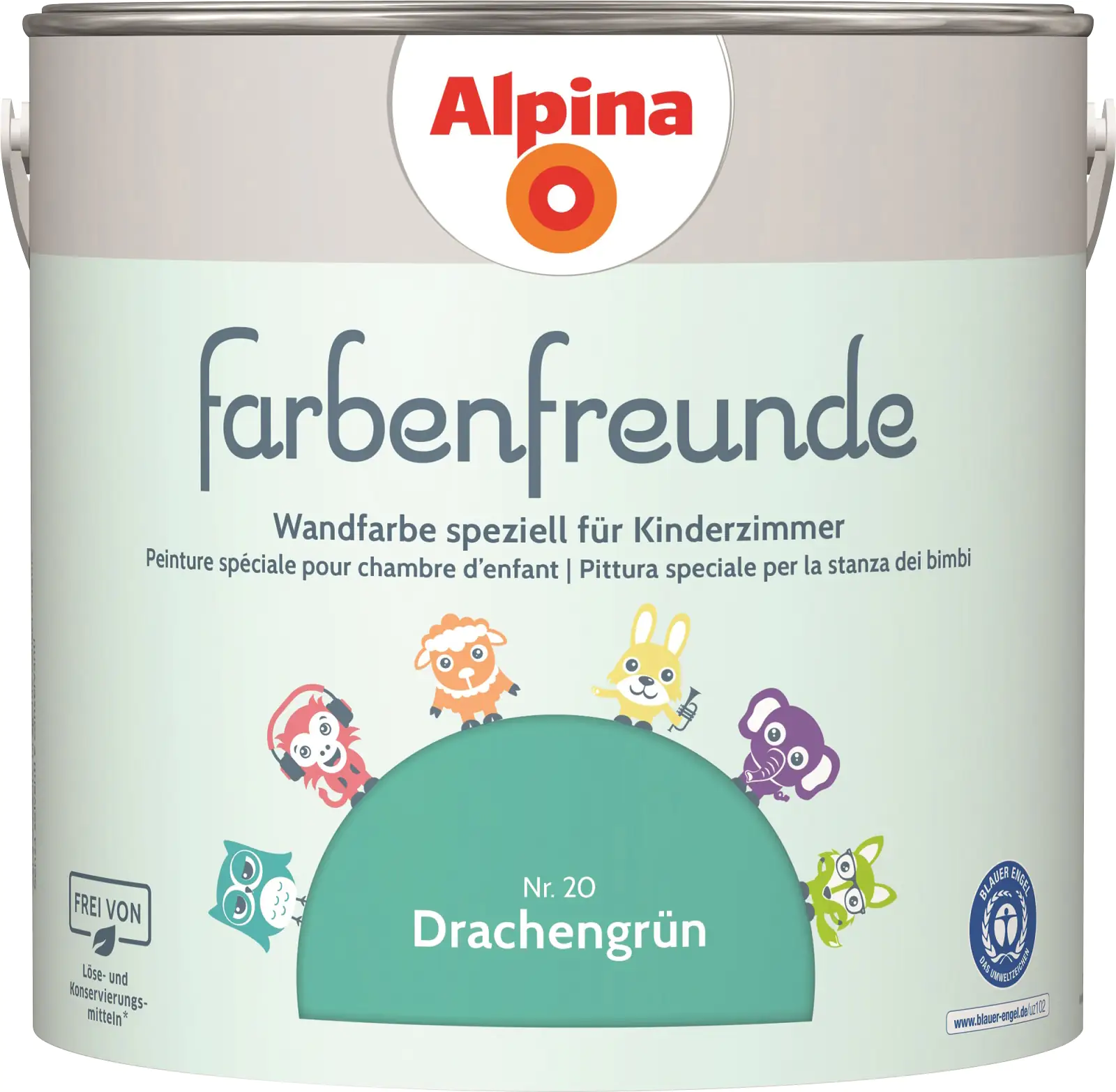 Alpina Farbenfreunde Nr. 20 drachengrün 2,5 L matt Alpina Farbenfreunde Nr. 20 drachengrün 2,5 L matt