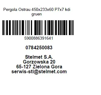 Pergola 450 x 233 x 60 cm, kesseldruckimprägniert