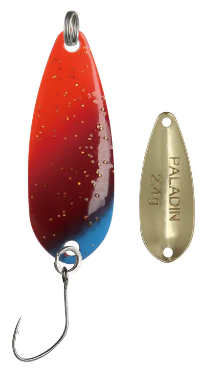 Paladin Angelköder Spoon Asgard 1,6 g UV rot/blau/gold/glitzer
