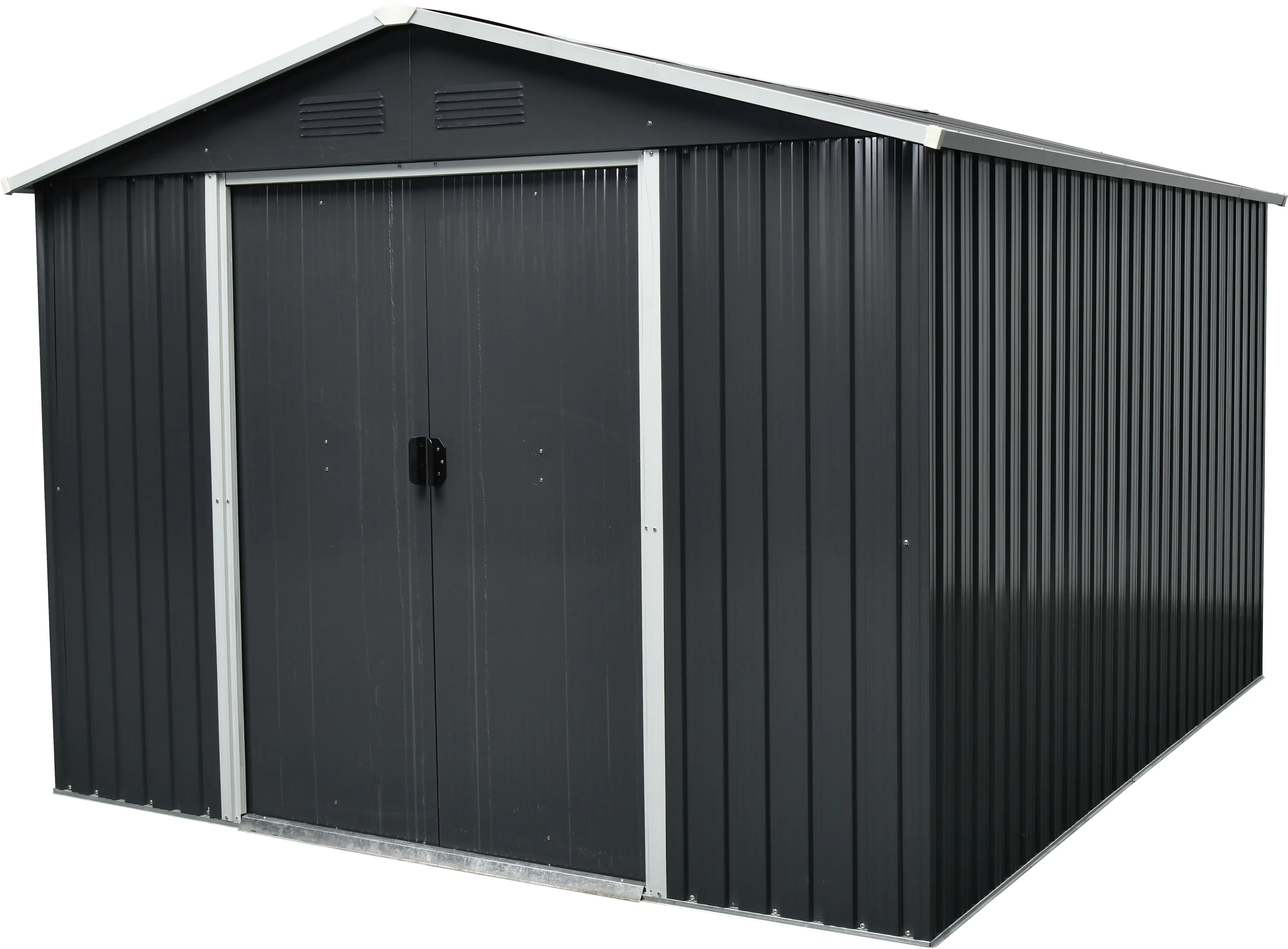 Pergart Metallgerätehaus Dresden II 108 291 x 226 cm schiefer-creme