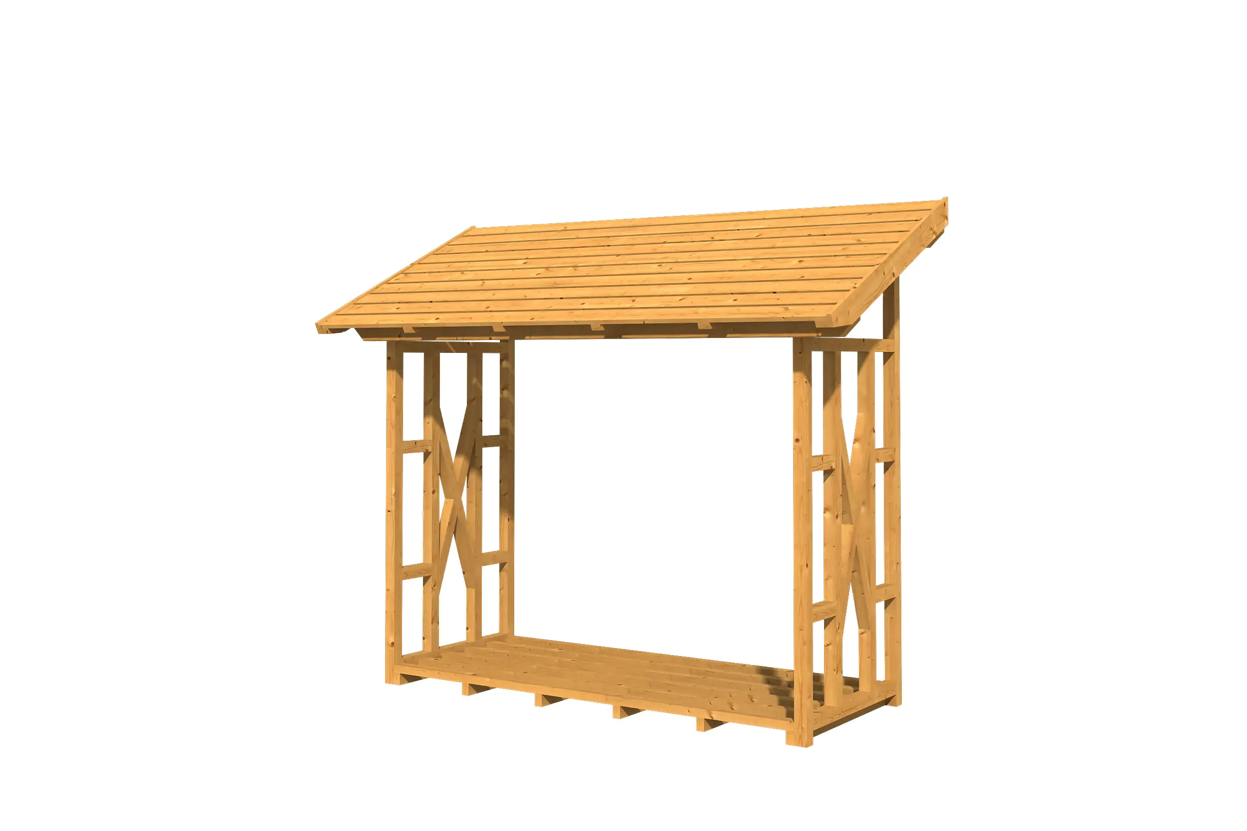 SKAN HOLZ Holzunterstand Paul 2 290 x 126 cm , natur