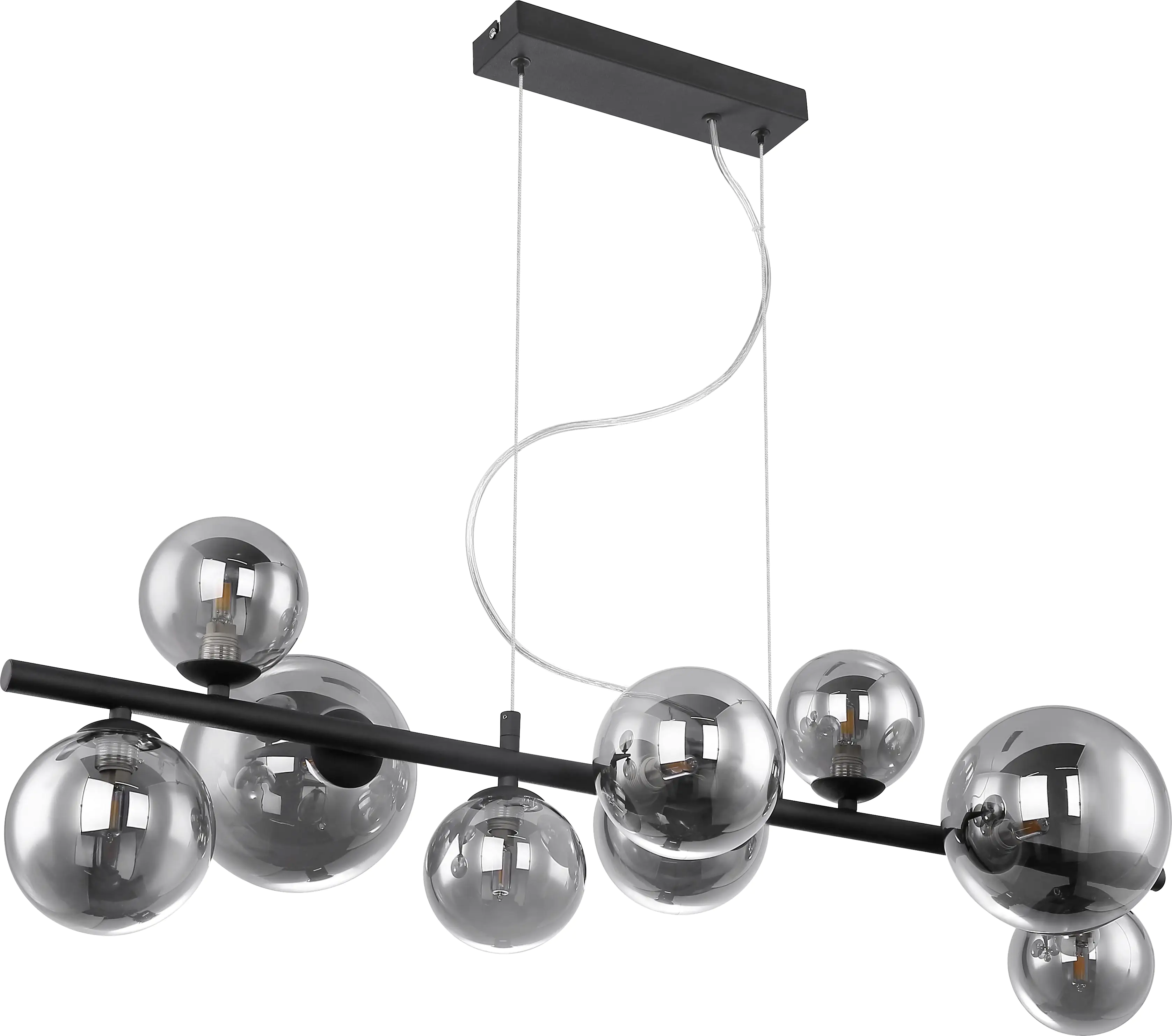 Globo 9er Hängeleuchte Riha schwarz 86 x 36 cm 9 x G9 LED, 3 W Globo 9er Hängeleuchte Riha schwarz 86 x 36 cm 9 x G9 LED, 3 W