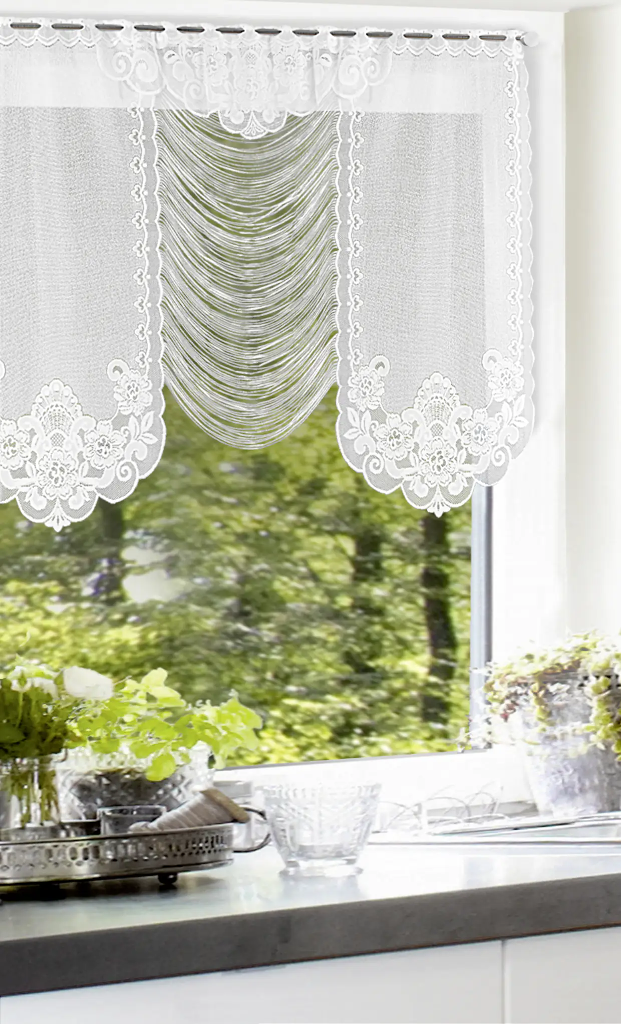 Neusser Collection Fadenpanneau Stickmuster, weiß, 100 x 150 cm Neusser Collection Fadenpanneau Stickmuster, weiß, 100 x 150 cm