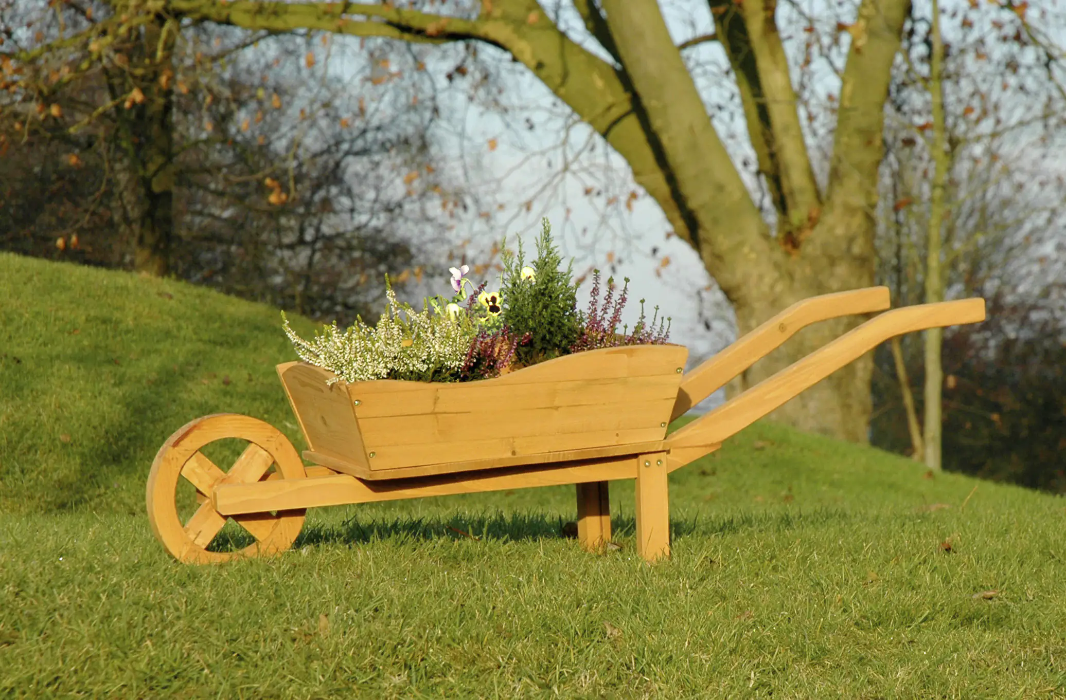 Dobar Pflanzkarre mit Schutzfolie aus -Holz 107 x 29 x 30 cm