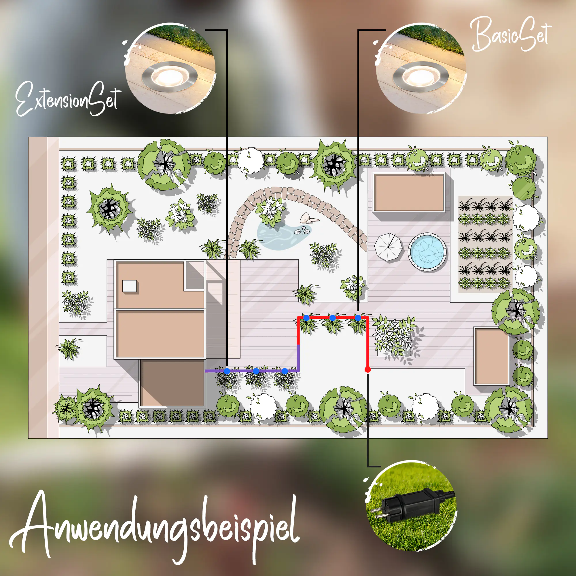Briloner LED Außen-Bodenstrahler Kebony Connect to Shine 3er Ergänzungsset 1,8W  Briloner LED Außen-Bodenstrahler Kebony Connect to Shine 3er Ergänzungsset 1,8W