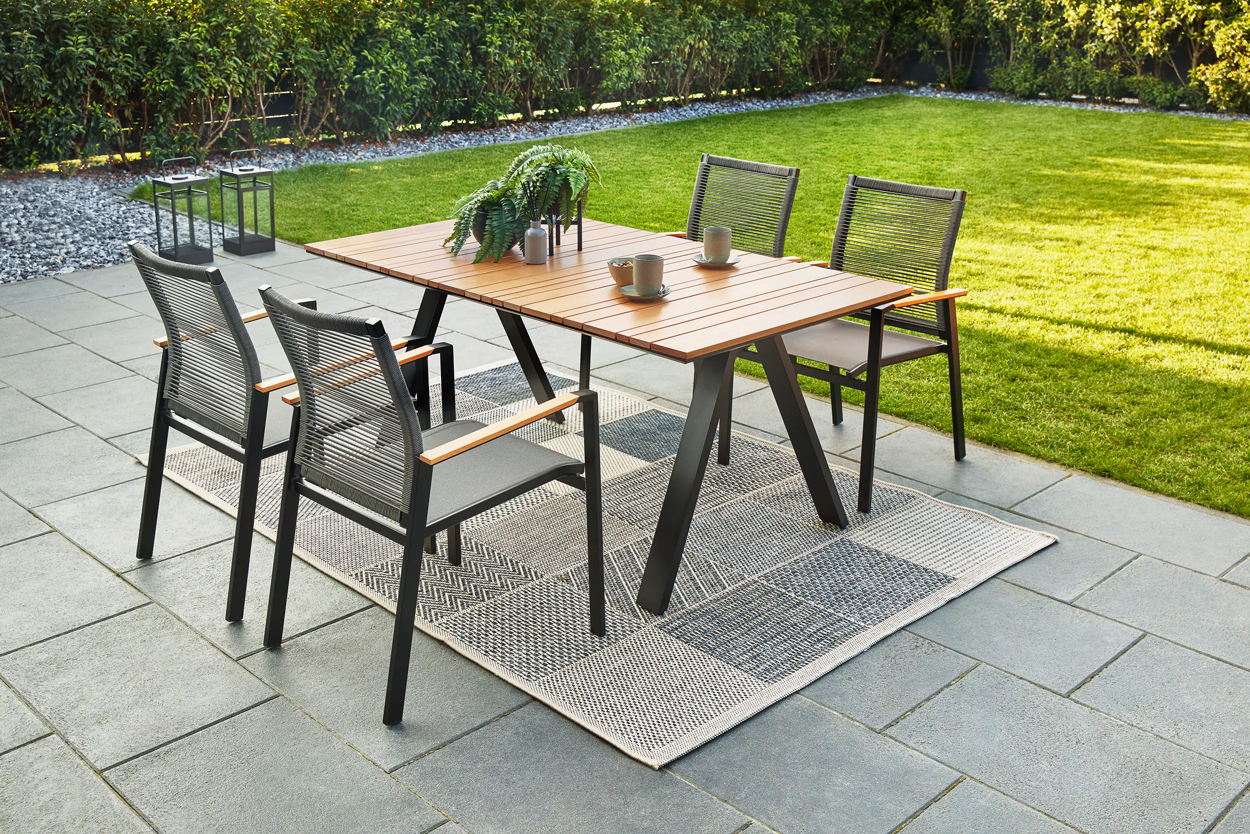 4333692232968_05 Primaster Gartentisch Oakland 160 x 90 x 75 cm