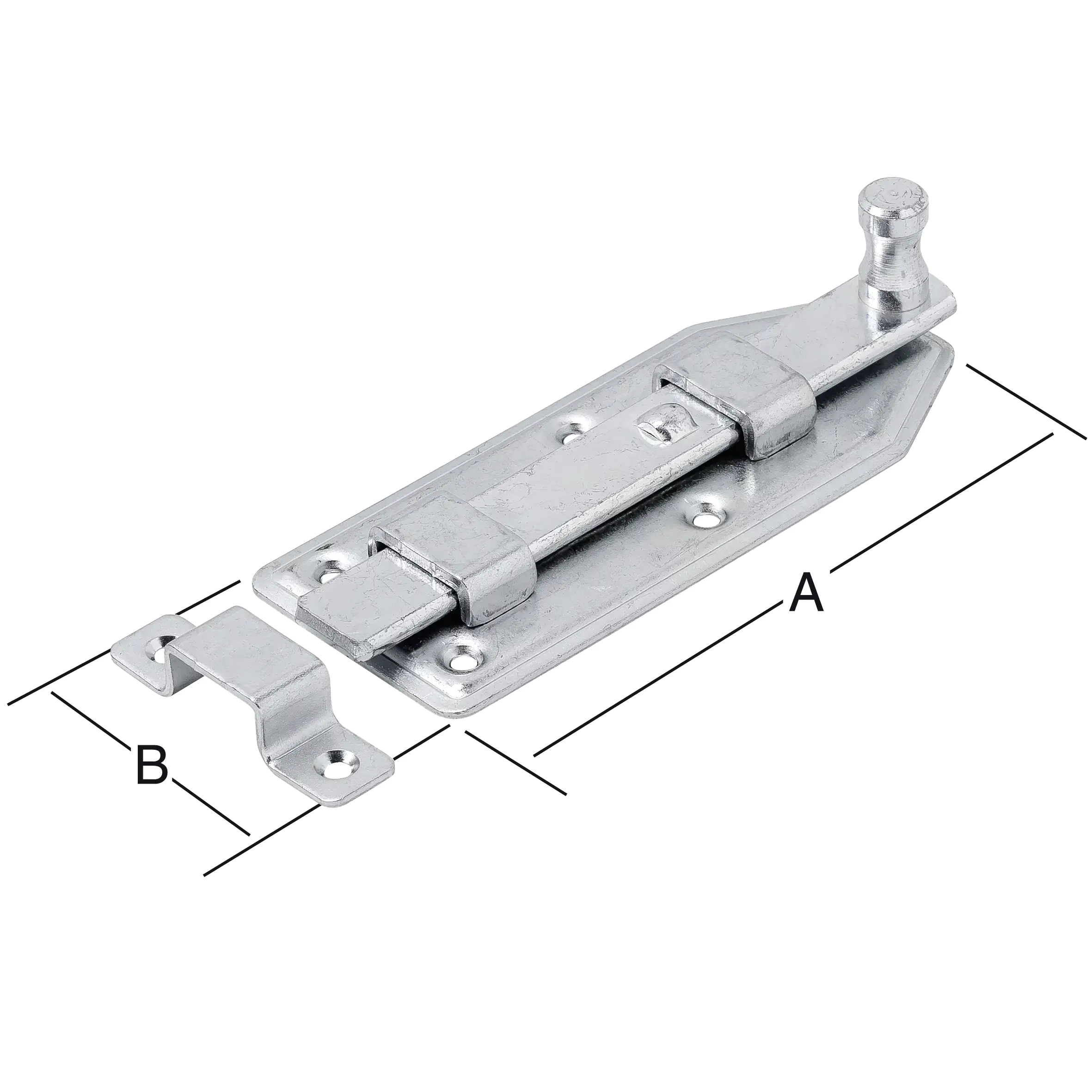Vormann Türknopfriegel verzinkt 100 x 50 mm