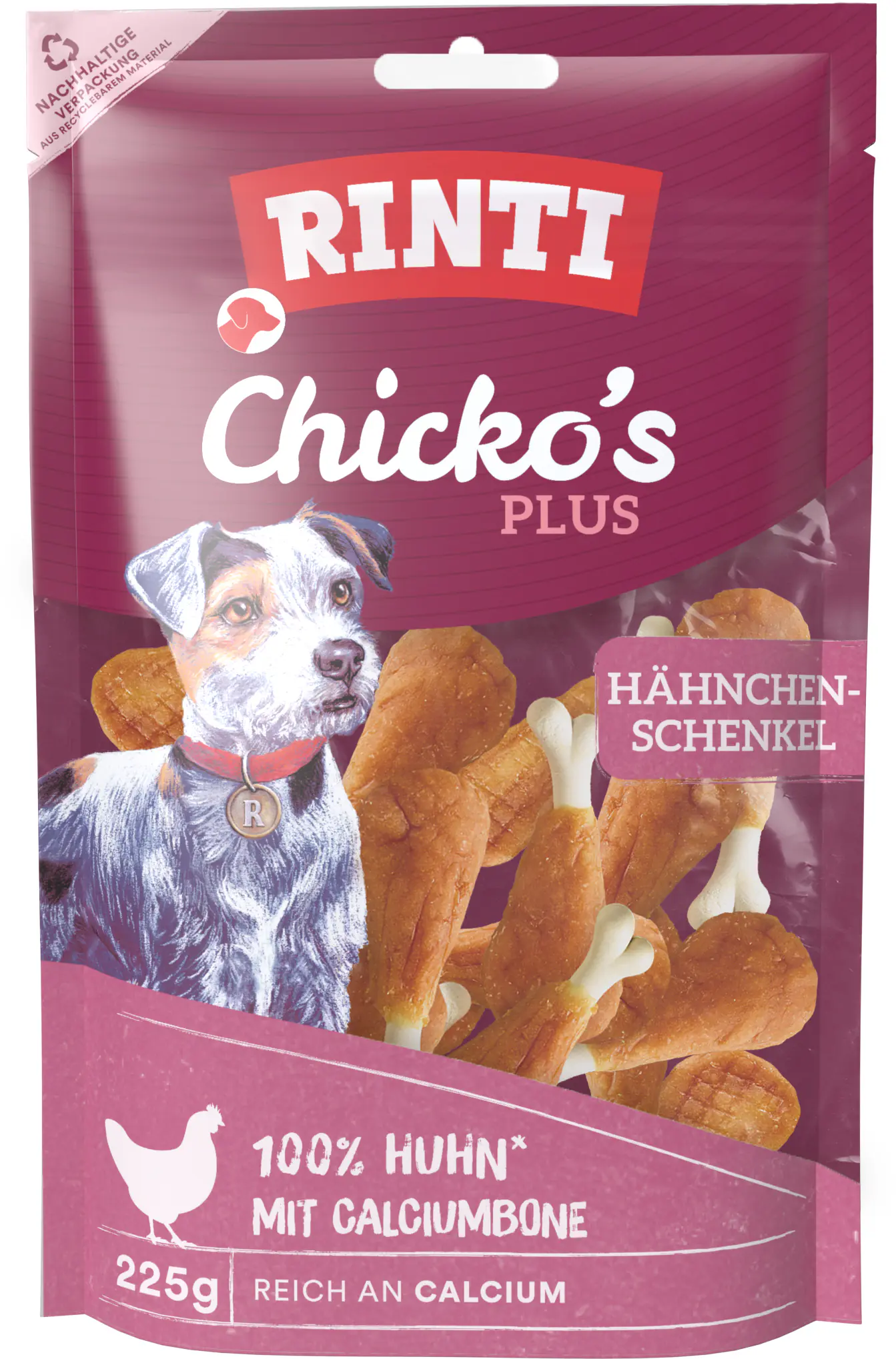 Rinti Chicko Plus Hundesnack Hähnchenschenkel mit Calcium 80 g Rinti Chicko Plus Hundesnack Hähnchenschenkel mit Calcium 80 g