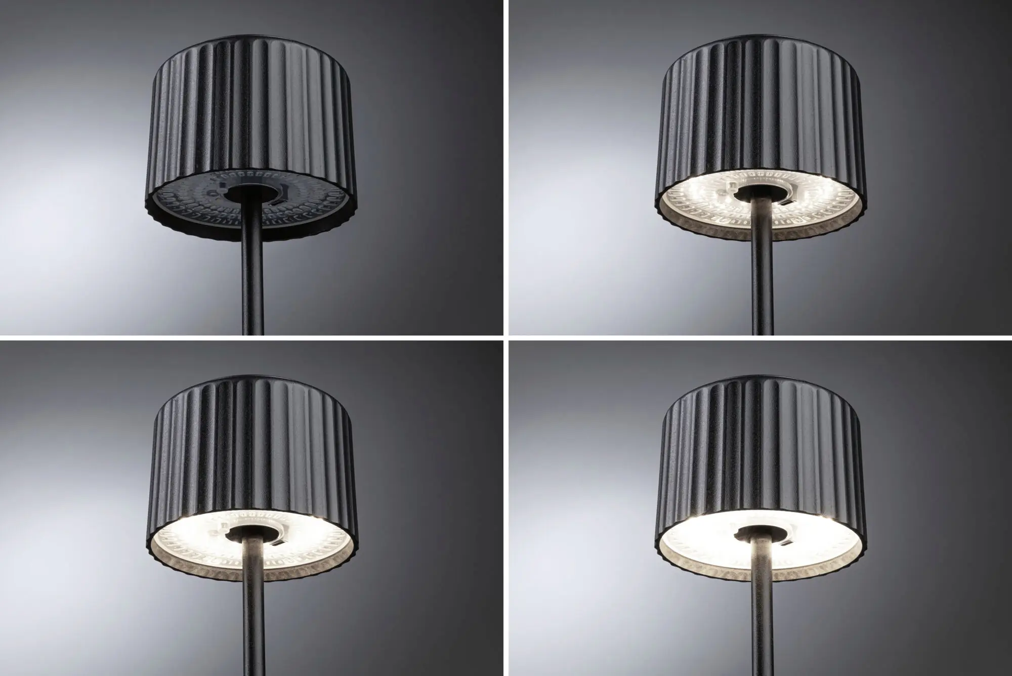 Paulmann Solar-Akku-Tischleuchte Else schwarz 30,5 cm warmweiß 