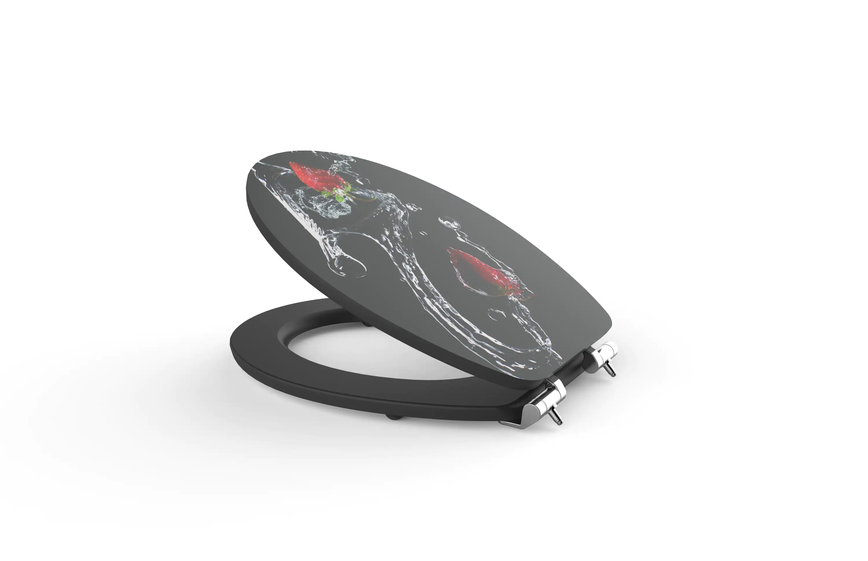 Primaster WC-Sitz mit Absenkautomatik Strawberry schwarz