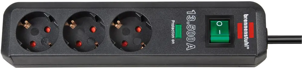 Brennenstuhl Steckdosenleiste 3-fach 1,5 m Überspannungsschutz Schalter