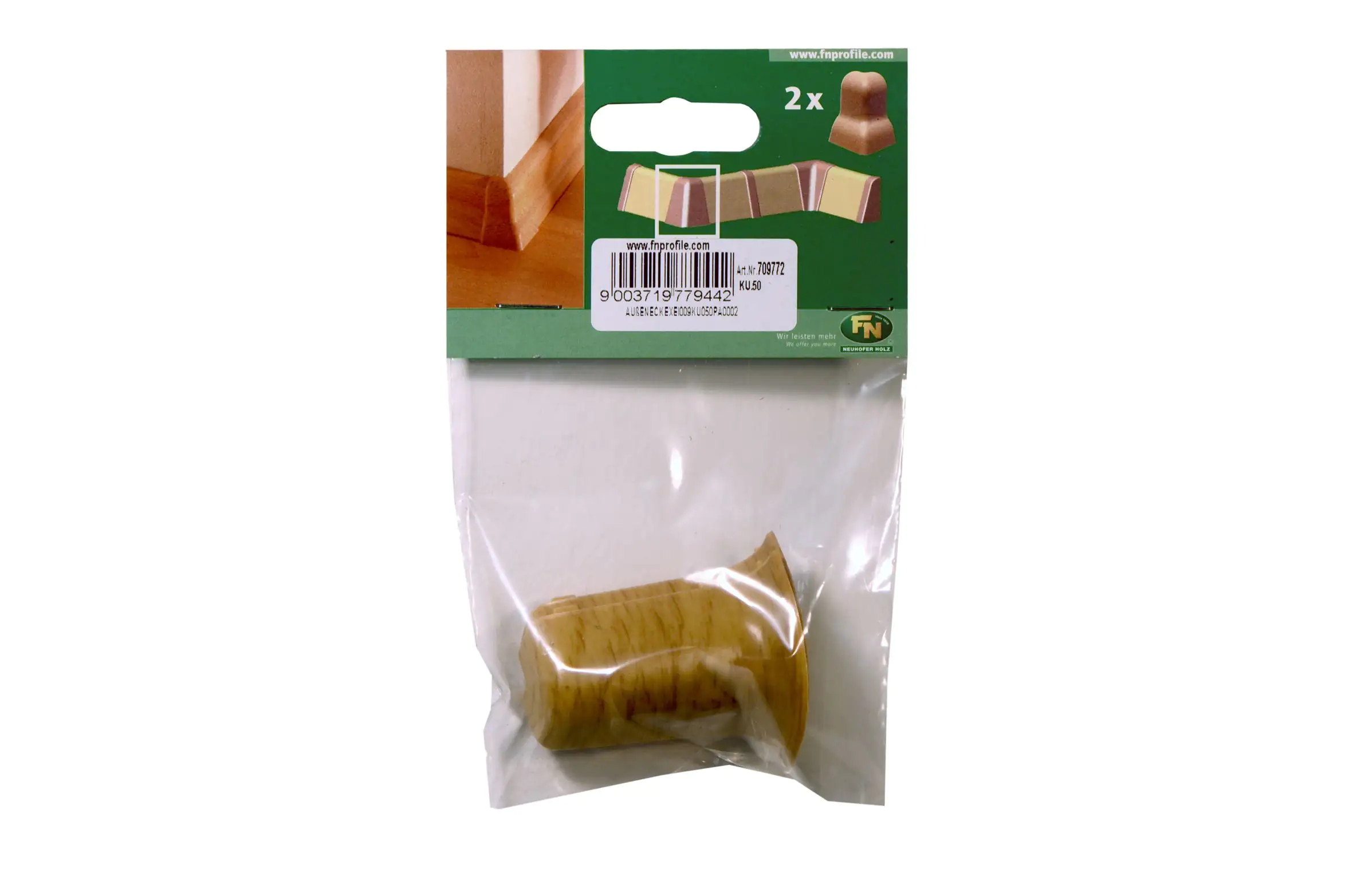 Außeneck für Kunststoffleiste KU.050 Eiche antik