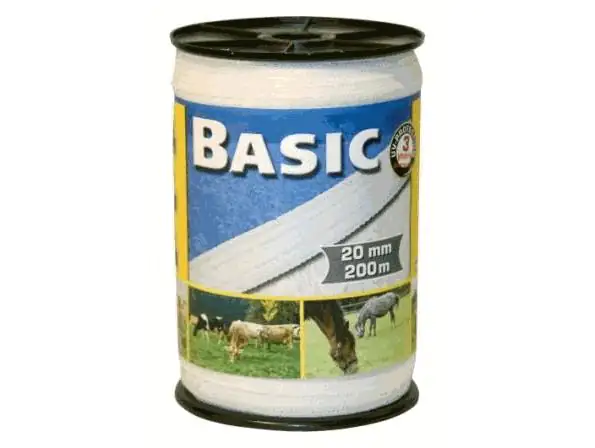 Kerbl Weideband 200 m / 20 mm Basic Classe Edelstahlleiter