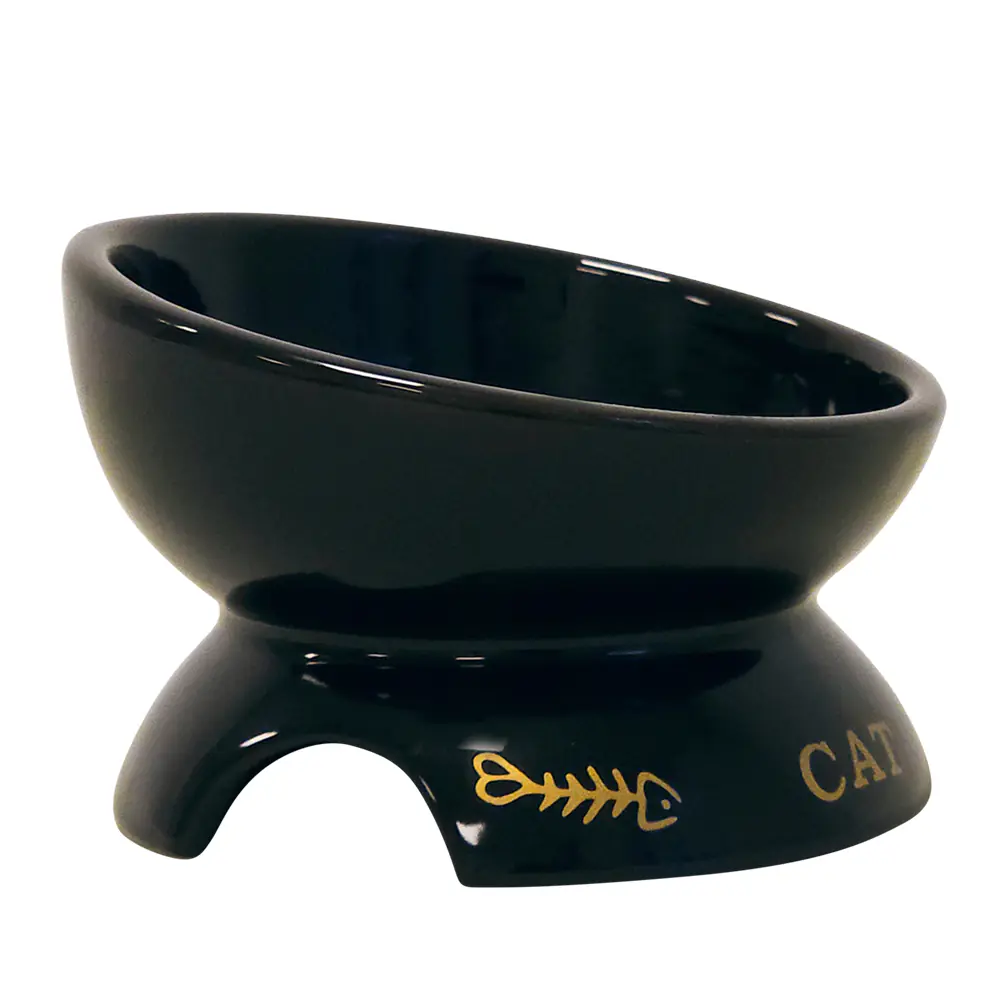 Nobby Keramiknapf Golden Cat mit Erhöhung schwarz 250 ml Nobby Keramiknapf Golden Cat mit Erhöhung schwarz 250 ml