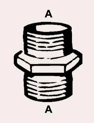 Cornat Doppelnippel messing 3/8" Außengewinde
