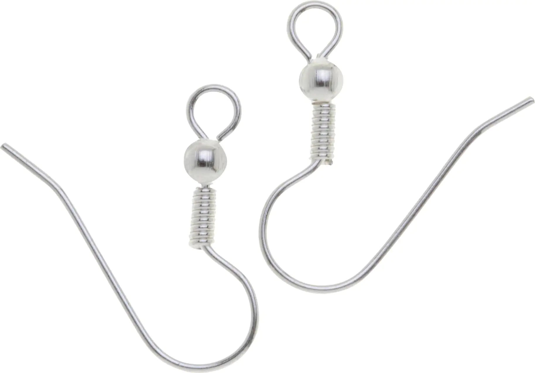 Glorex Ohrbügel mit Kugel silberfarben 20 mm, 4 Stück