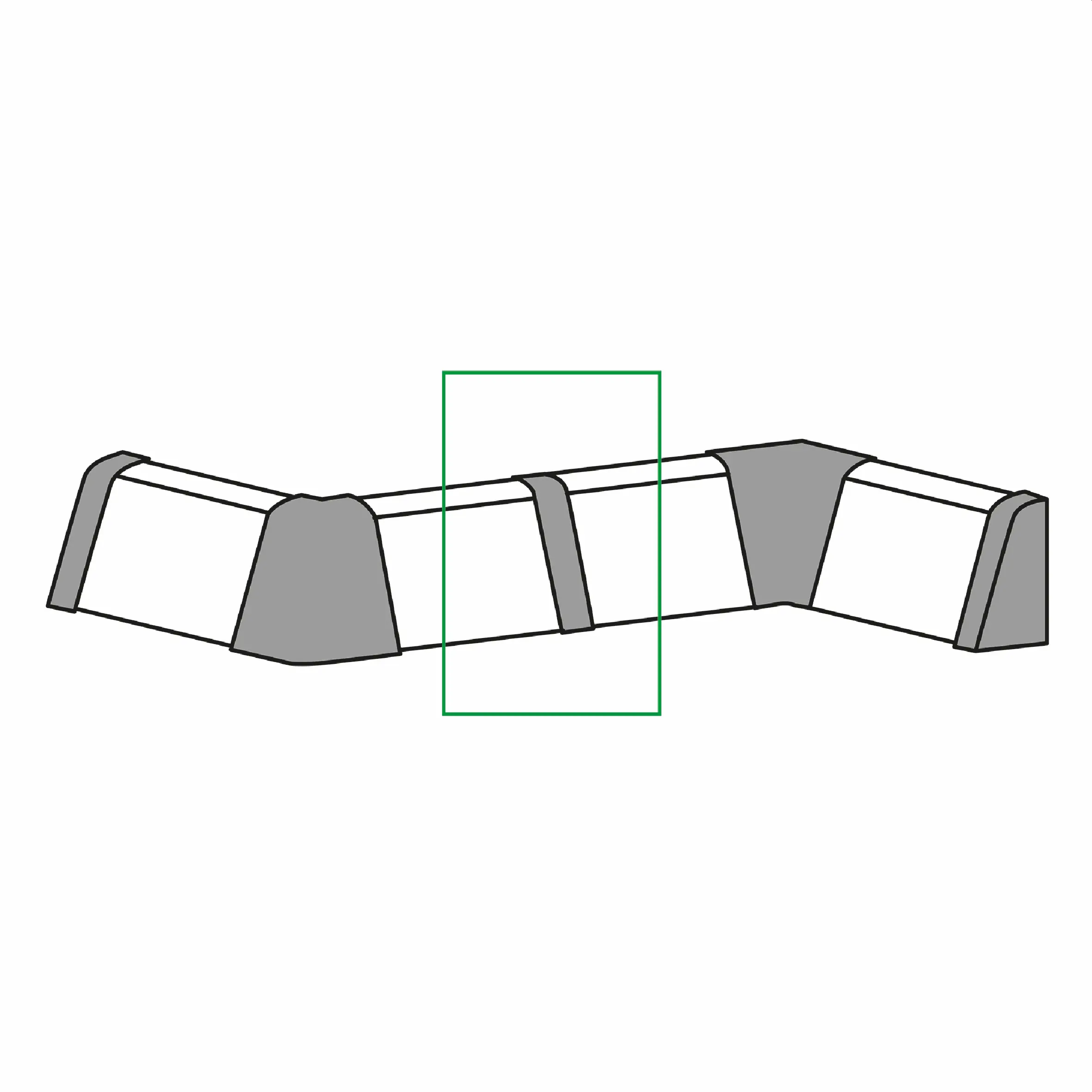 Neuhofer Zwischenstück für Fußleiste silber bedampft