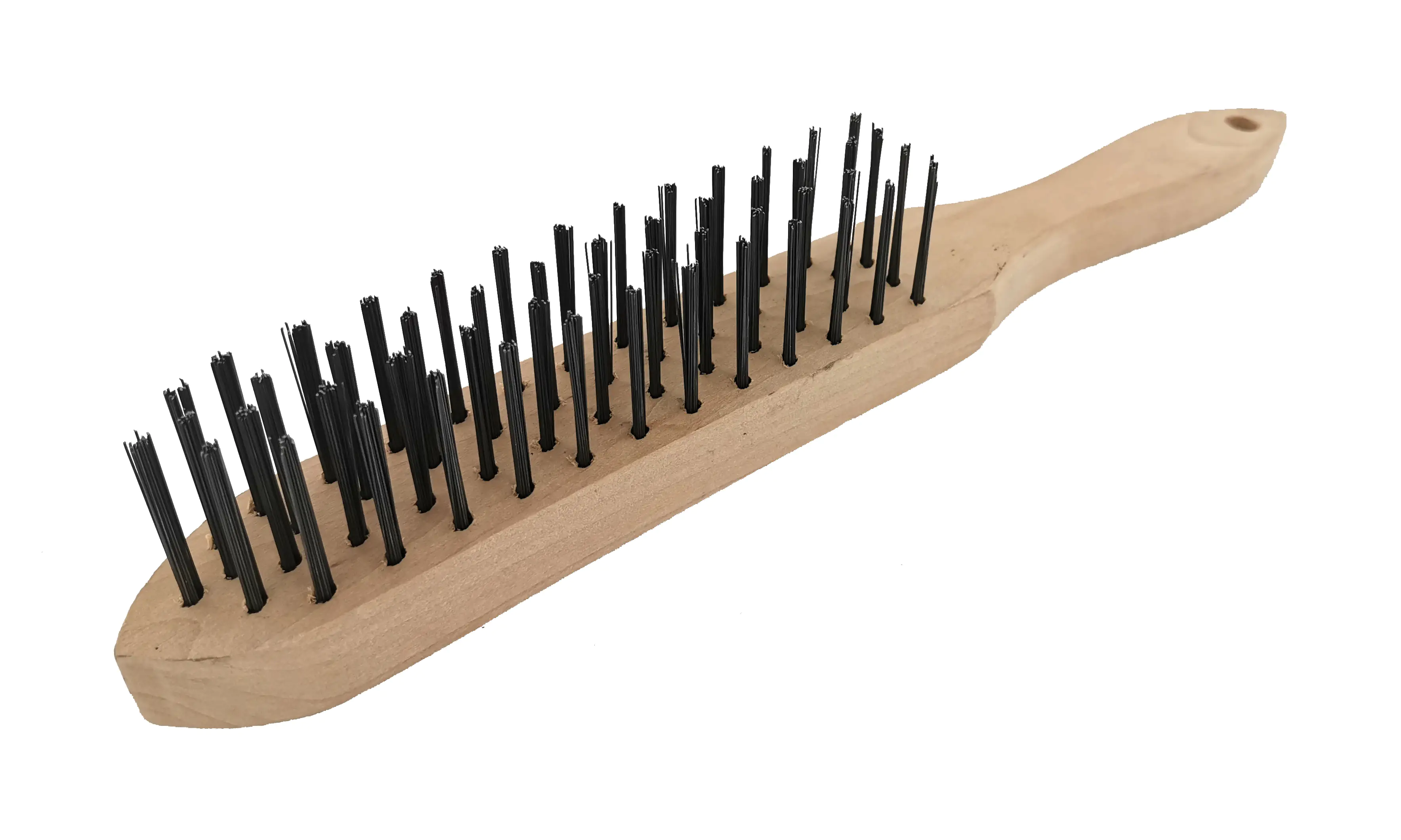 TrendLine Drahtbürste Stahl 4-reihig Holzgriff