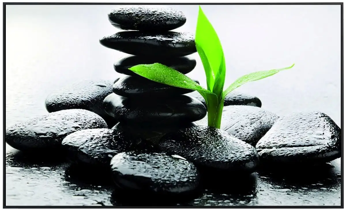 papermoon Infrarotheizkörper EcoHeat 60x120 cm 1000 Watt, Zen Basalt Steine