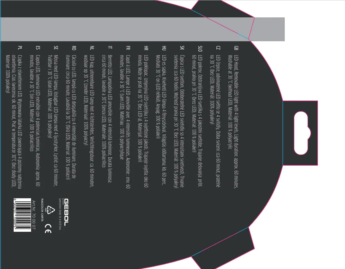 Gebol LED-Mütze mit Reflektionsstreifen gelb Gebol LED-Mütze mit Reflektionsstreifen gelb