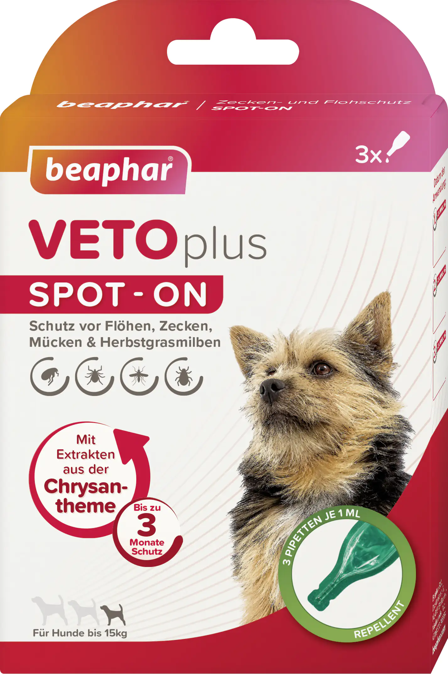 Beaphar Veto plus SpotOn für Hunde bis 15 kg 3x1 ml kaufen Globus