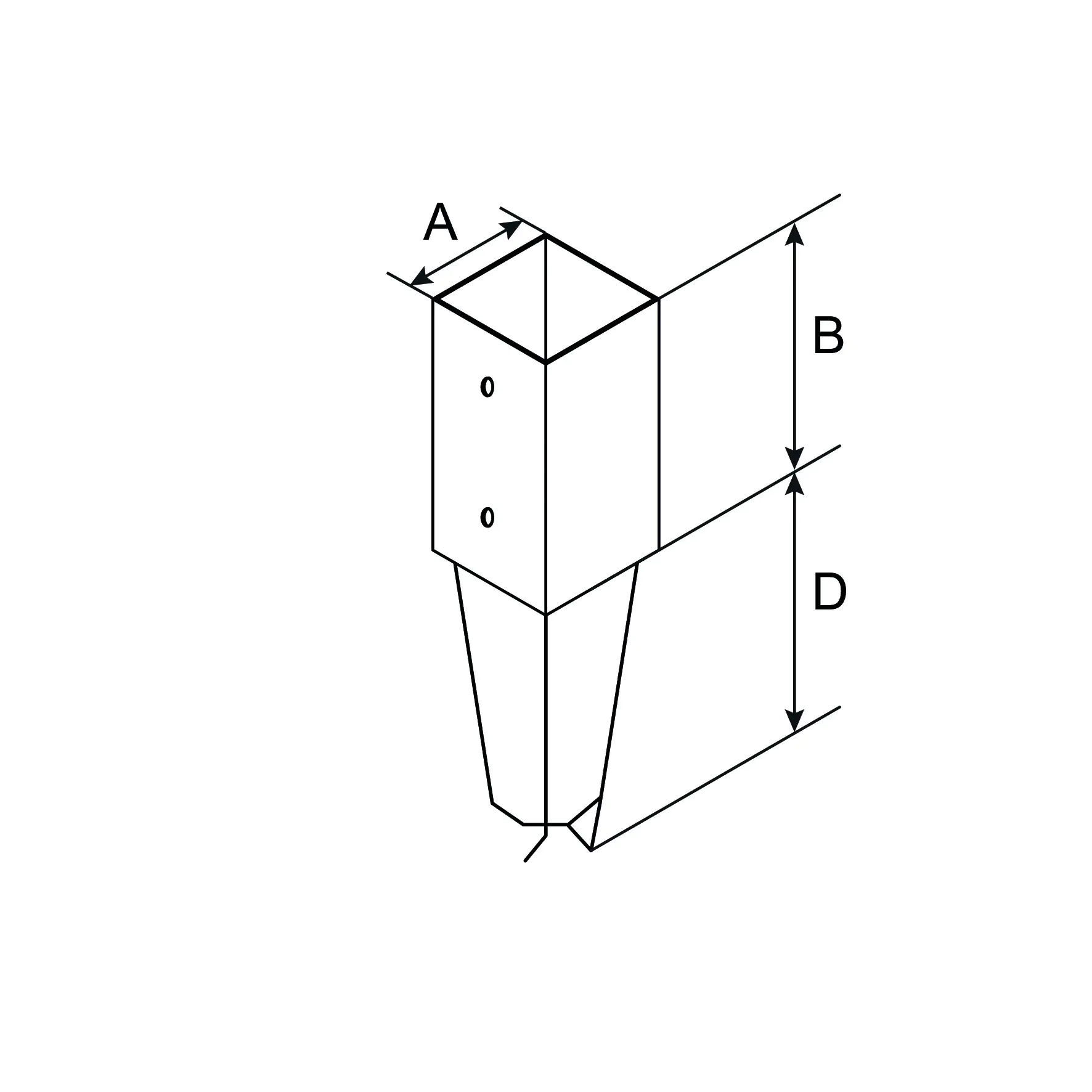 Suki Pfostenhülse 9,1 x 9,1 cm