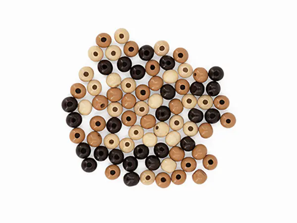 Glorex Holzperle braun mix 10 mm - 47 Stück