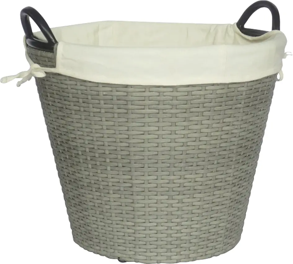 FireFix Rattankorb für Kaminholz Ø 42 x 42 cm beige