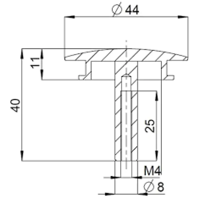 Cornat Excenterstopfen verchromt Ø 45 mm, für Badewannenablaufgarnituren