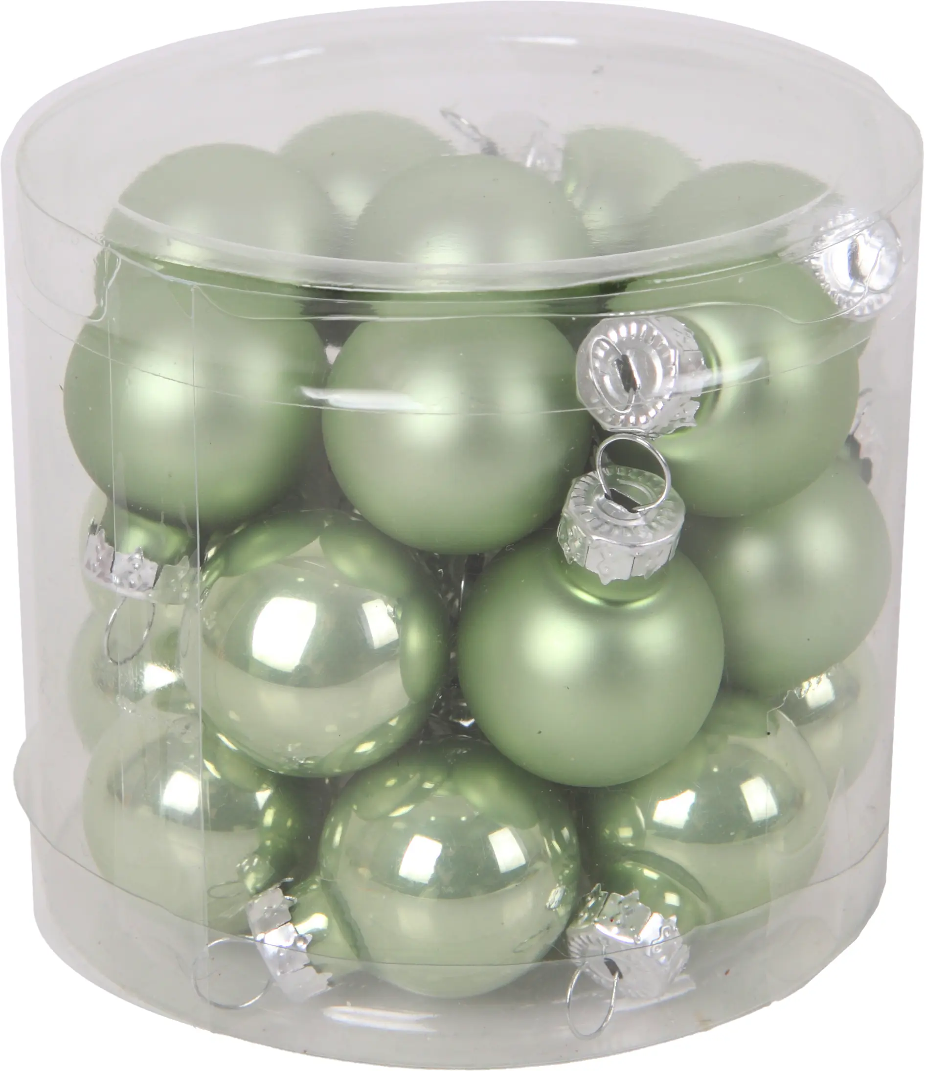 TrendLine Weihnachtskugeln aus Glas Ø 2,5 cm light green 24 Stück TrendLine Weihnachtskugeln aus Glas Ø 2,5 cm light green 24 Stück