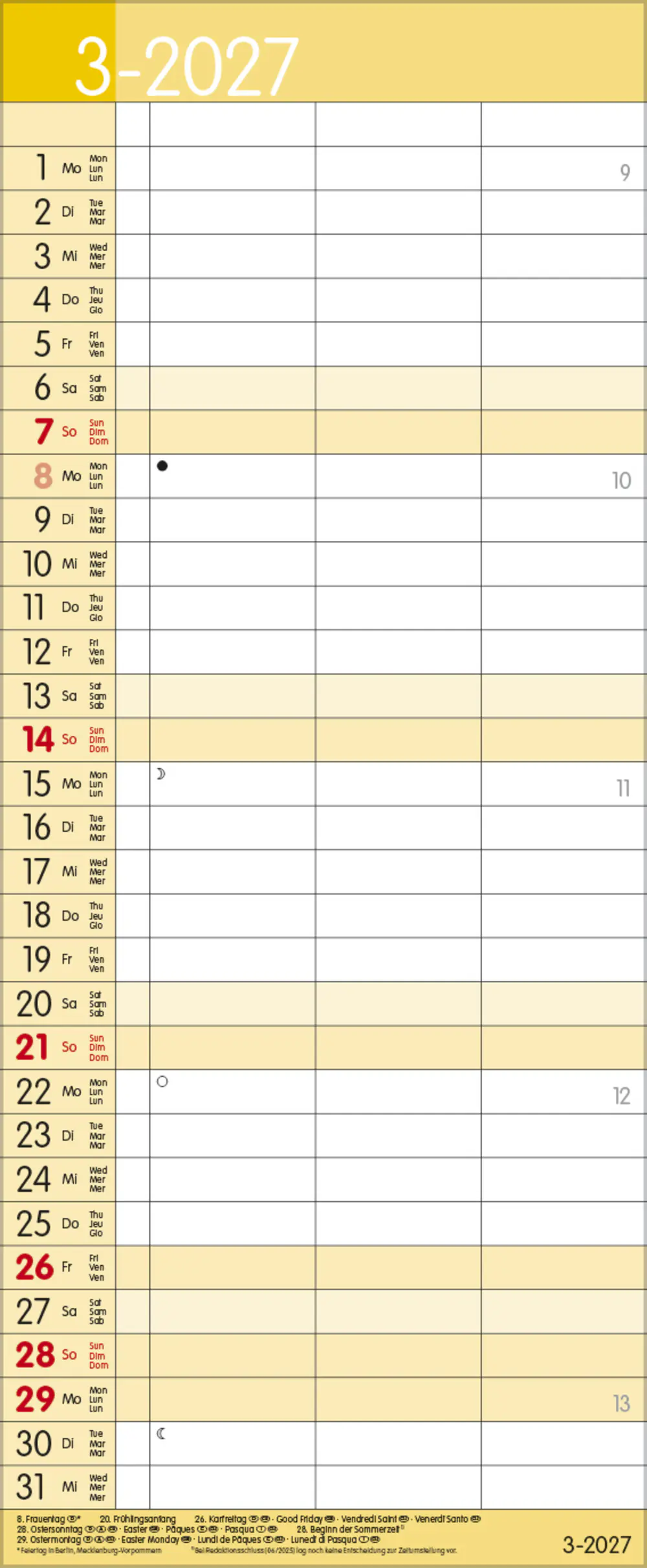 Korsch Kalender Timer for 2 Safran 2027
